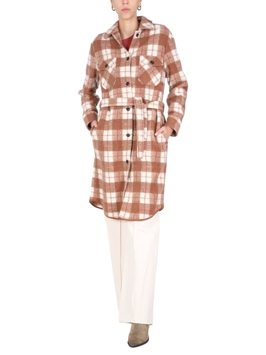 Shop Woolrich Gentry Trench In Brown