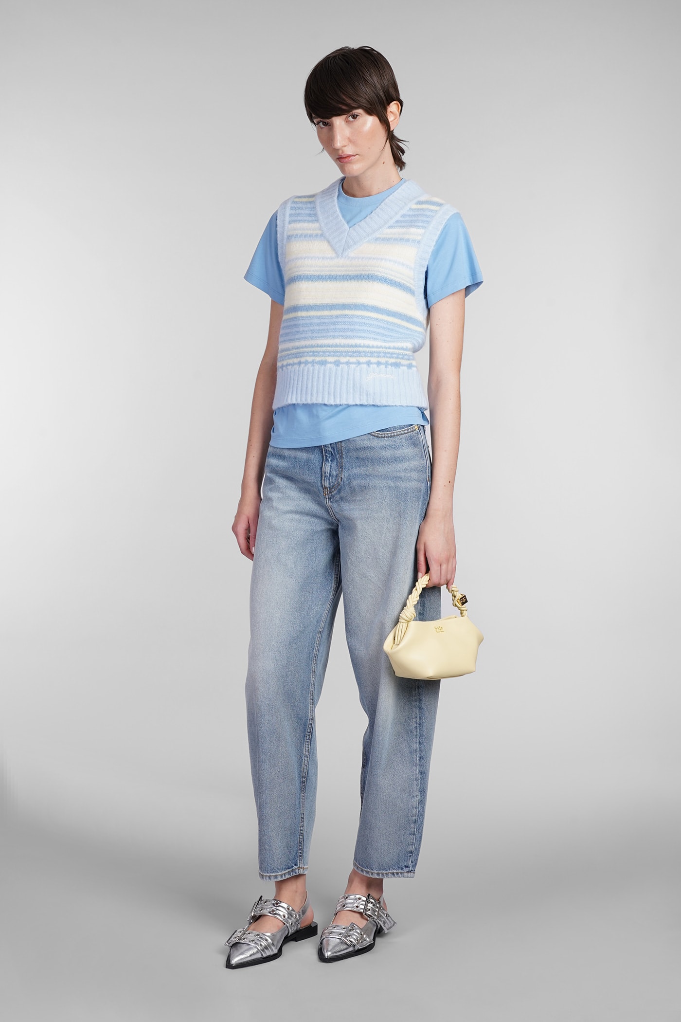 Shop Ganni Stary Jeans In Blue Cotton