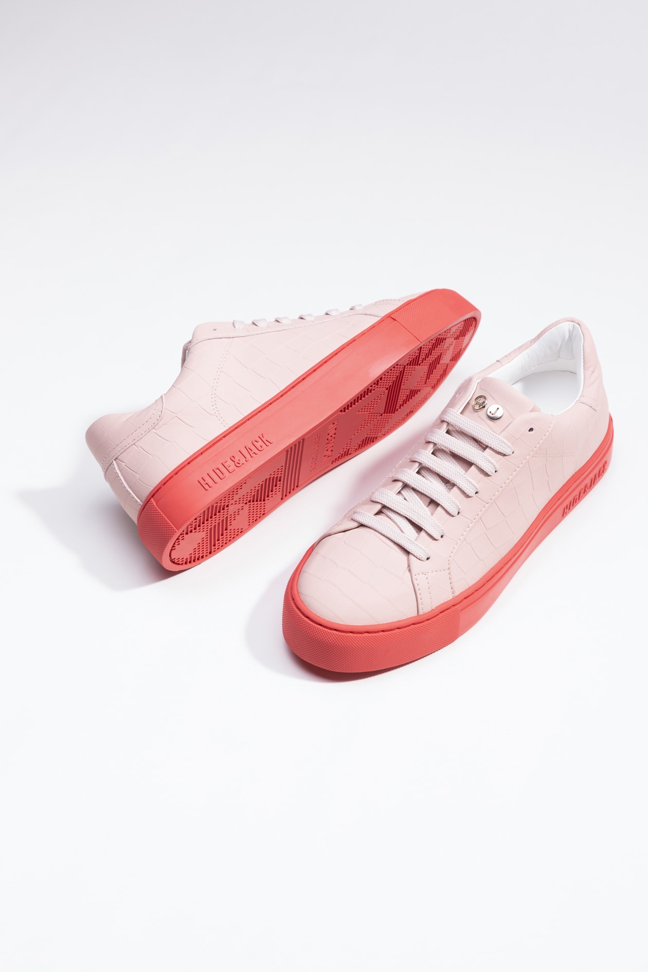 Shop Hide&amp;jack Low Top Sneaker - Essence Pink Red