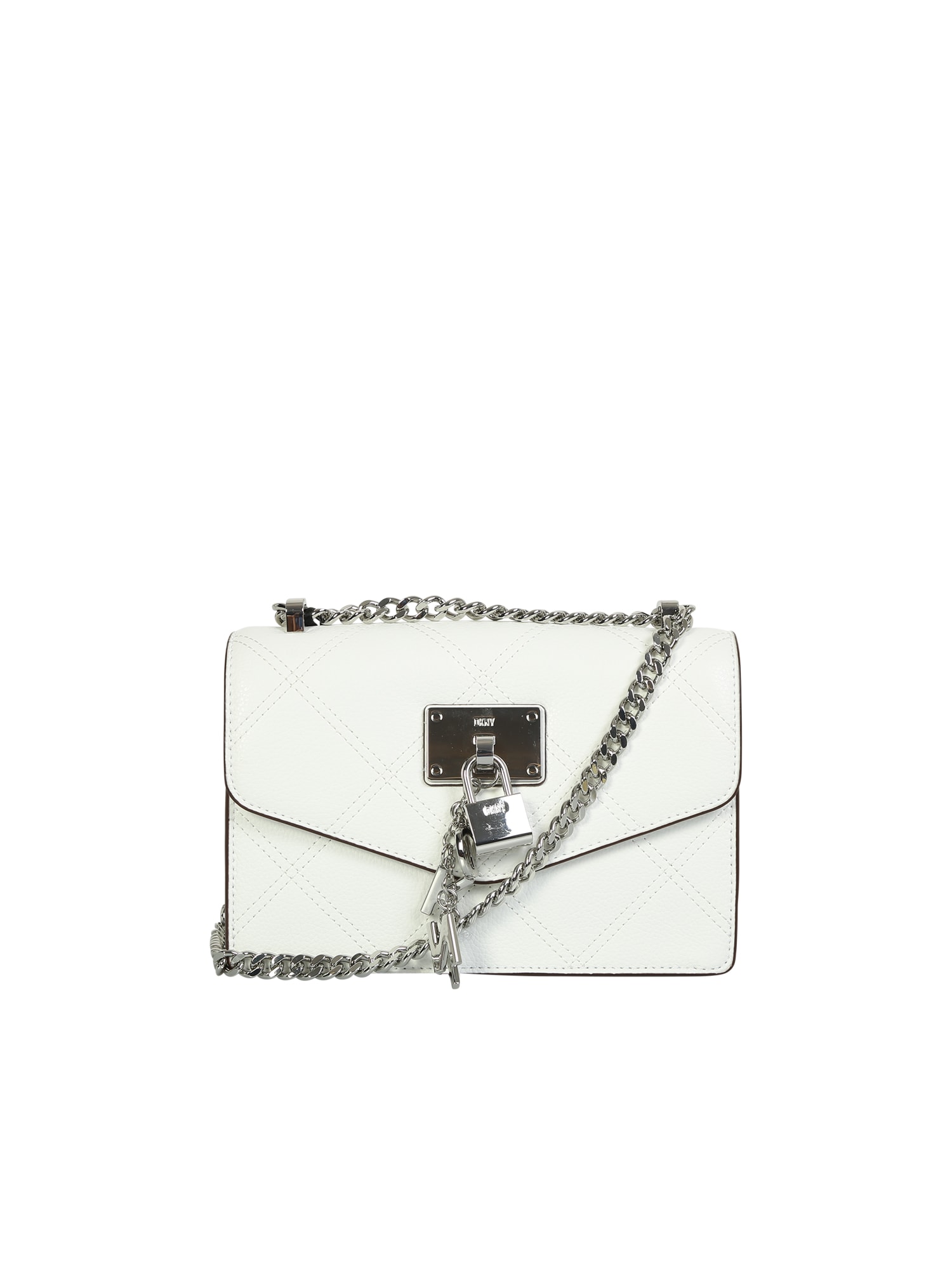 DKNY Quilted Shoulder Bag With Padlock Detail