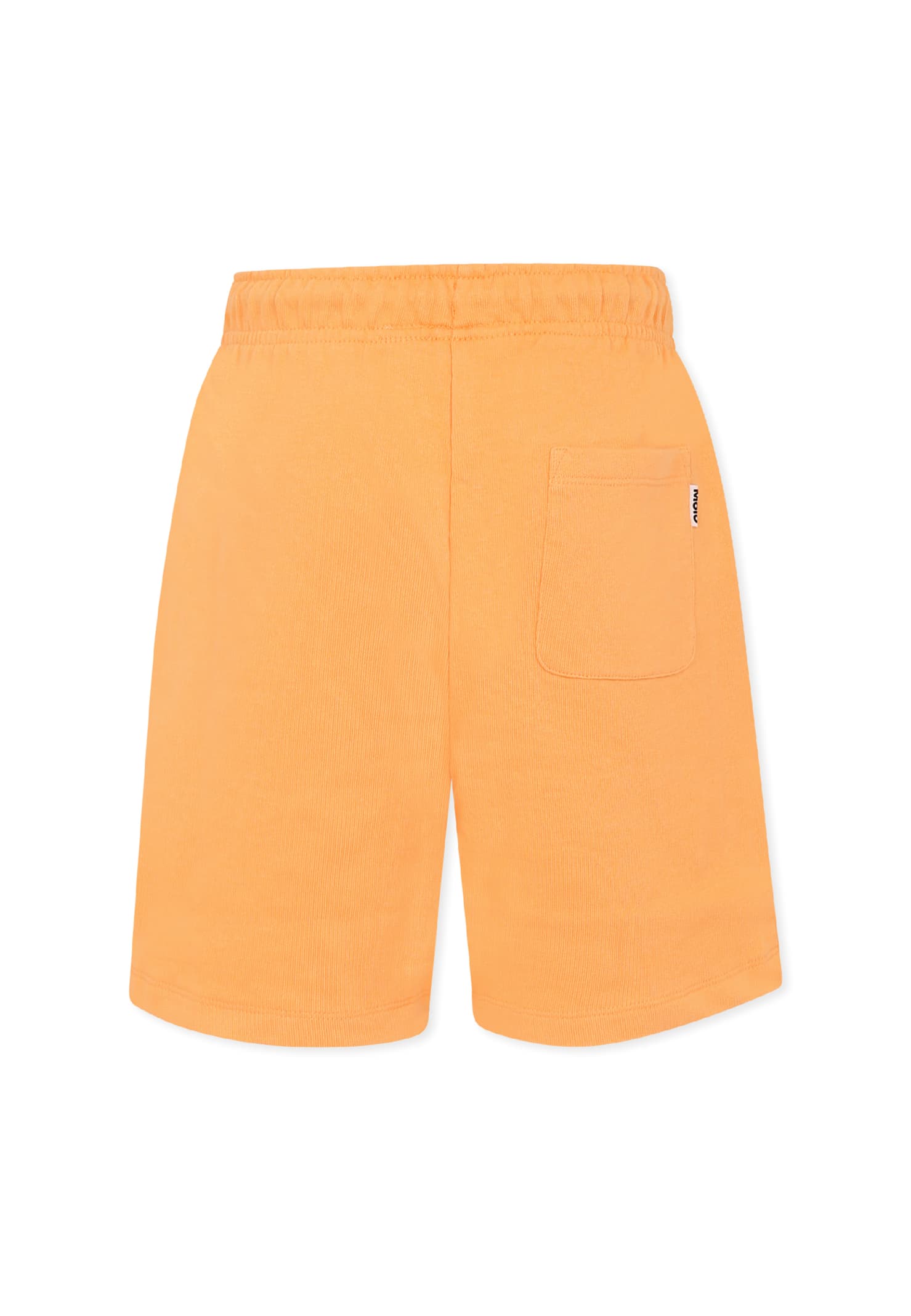 Molo Orange Shorts For Kids With Smiley In Orange