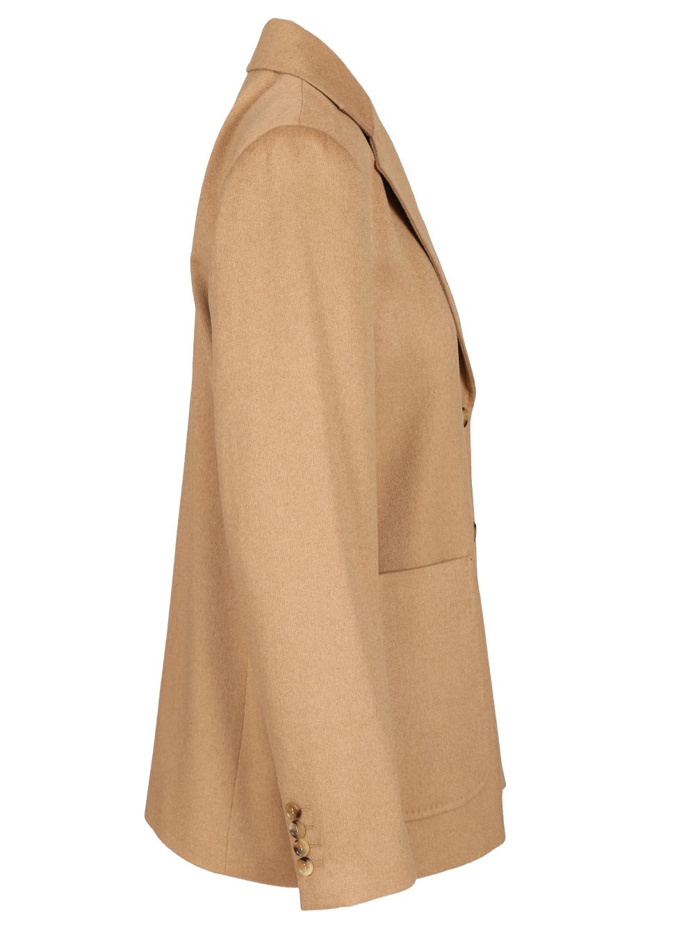 Max Mara Camel Drap Blazer In Brown