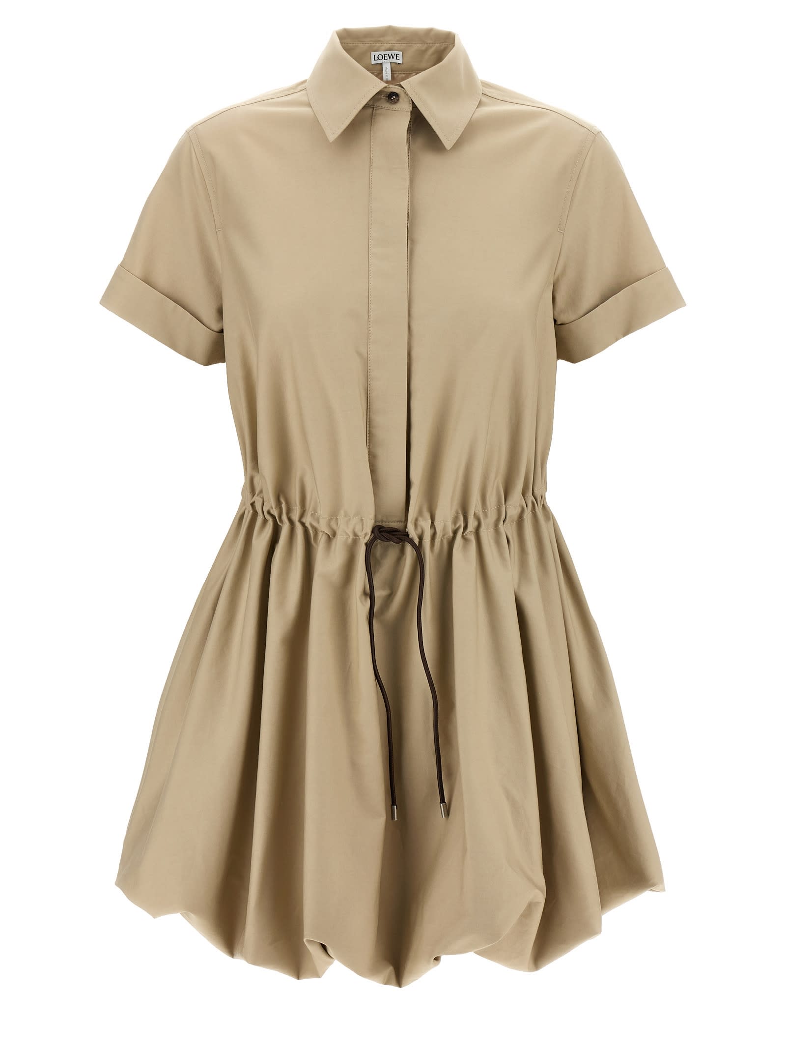 Leather Drawstring Dress