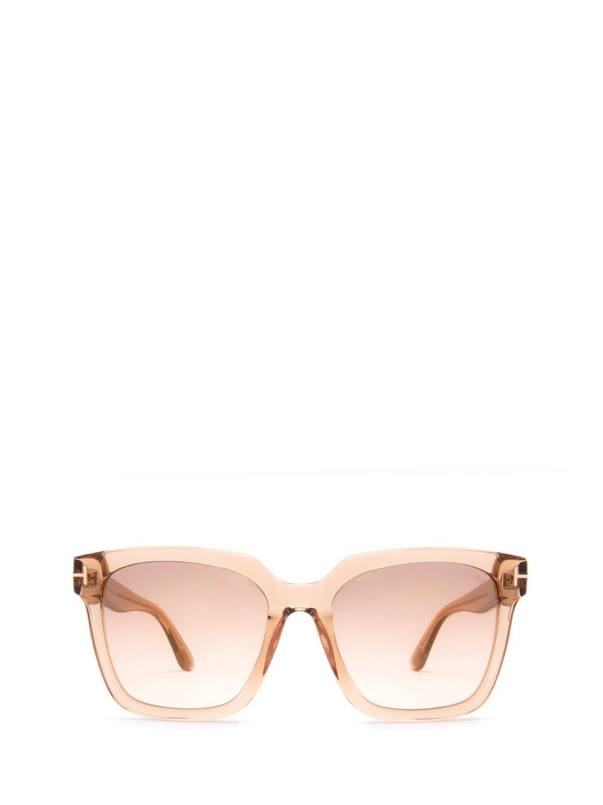 Shop Tom Ford Square Frame Sunglasses In 45g