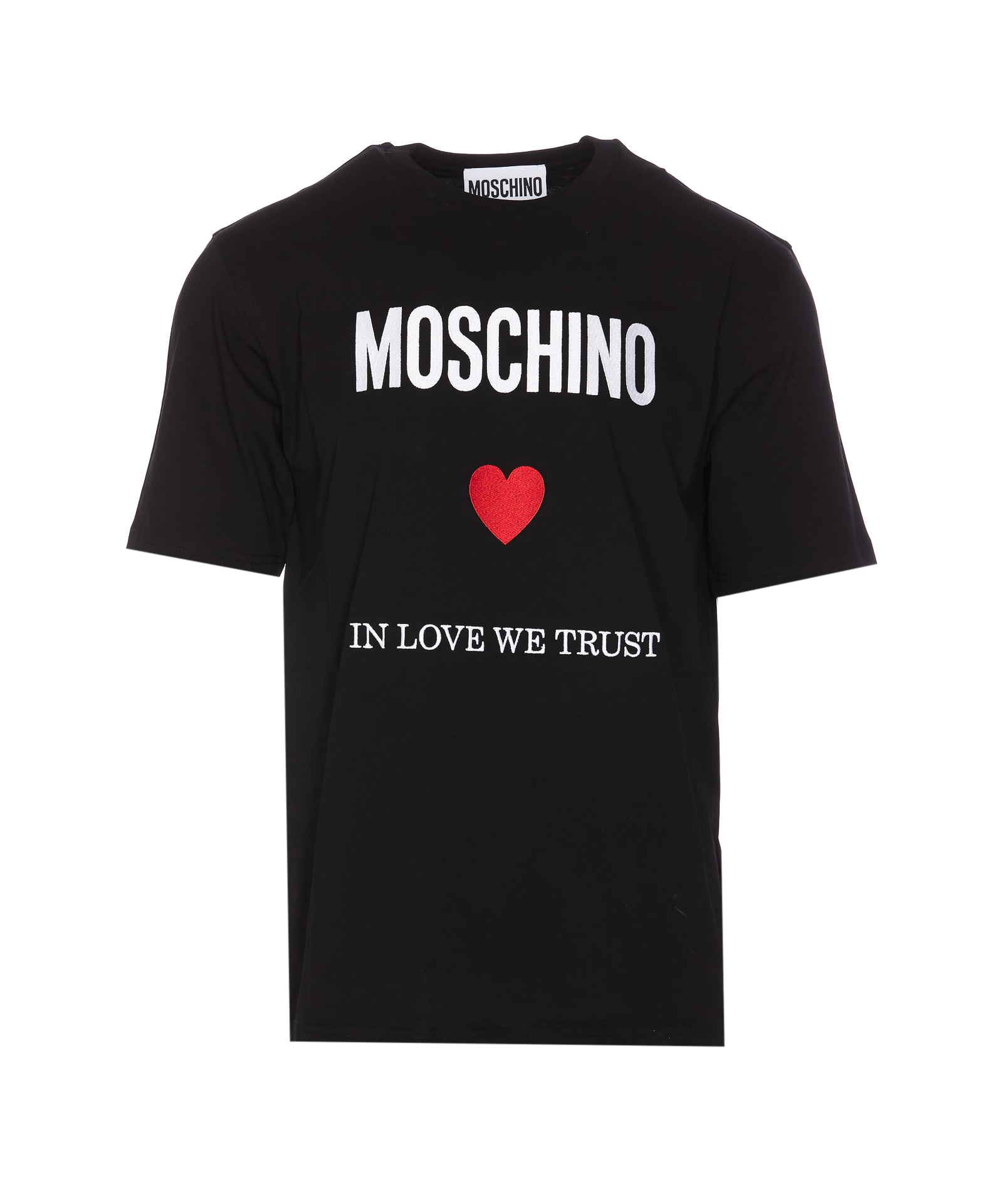 Shop Moschino In Love We Trust T-shirt In Nero