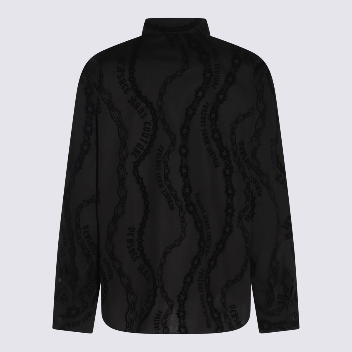 Shop Versace Jeans Couture Black Cotton Shirt