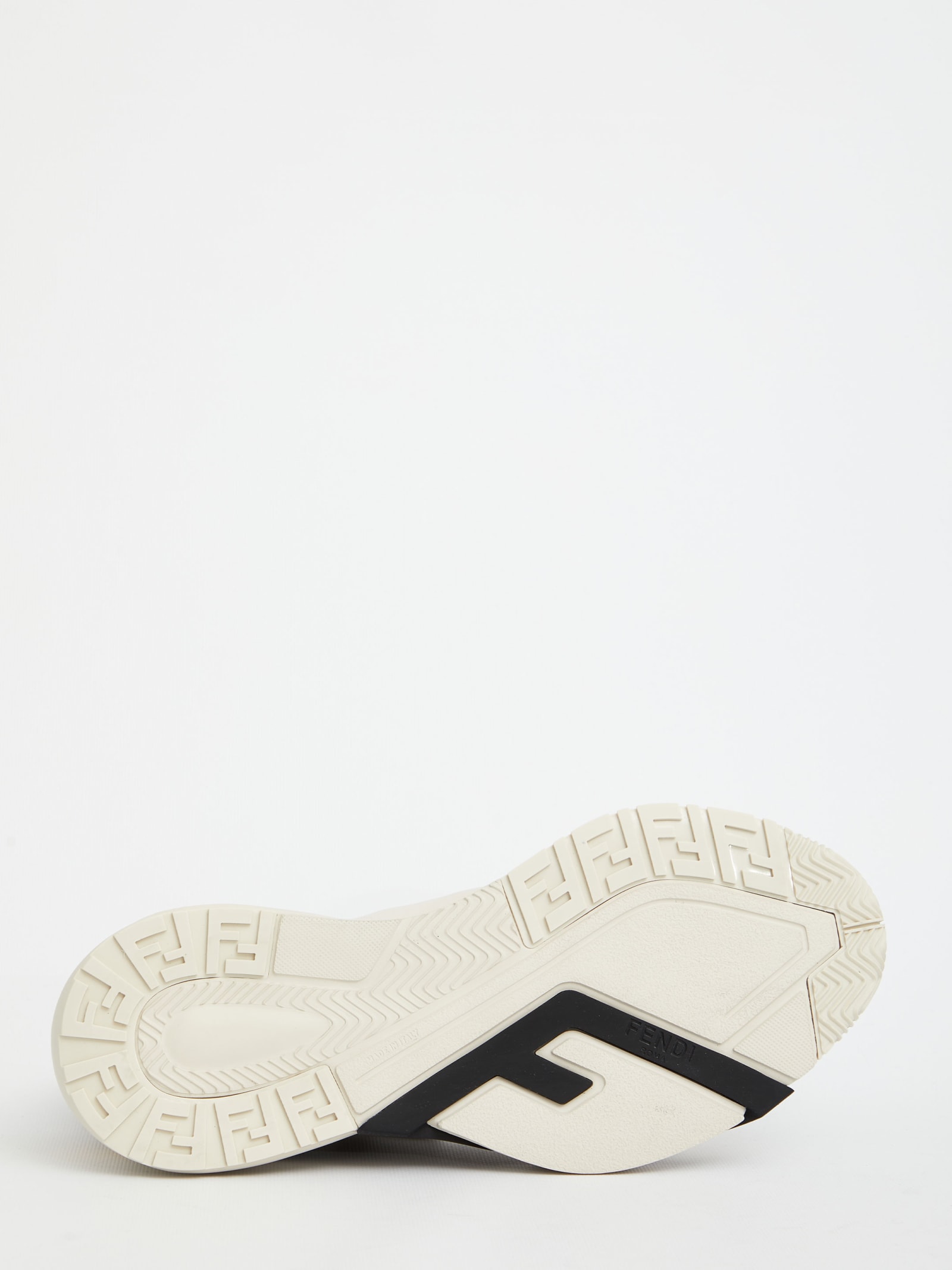Fendi Flow Sneaker With Distinctive Monogram Accents In White