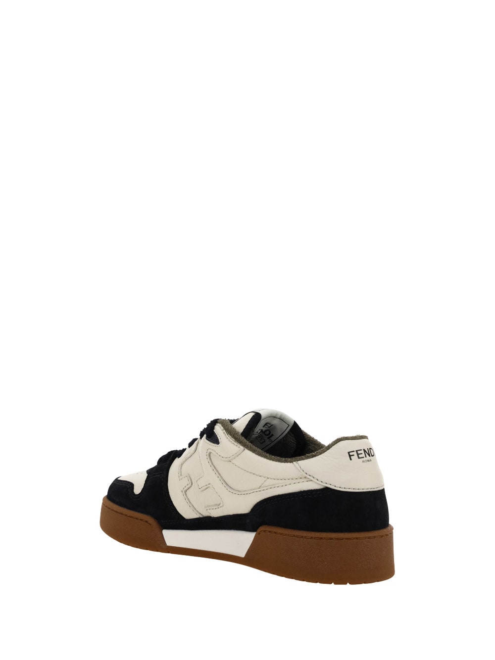 Fendi Men Low Top Sneaker In Calfskin With Logo