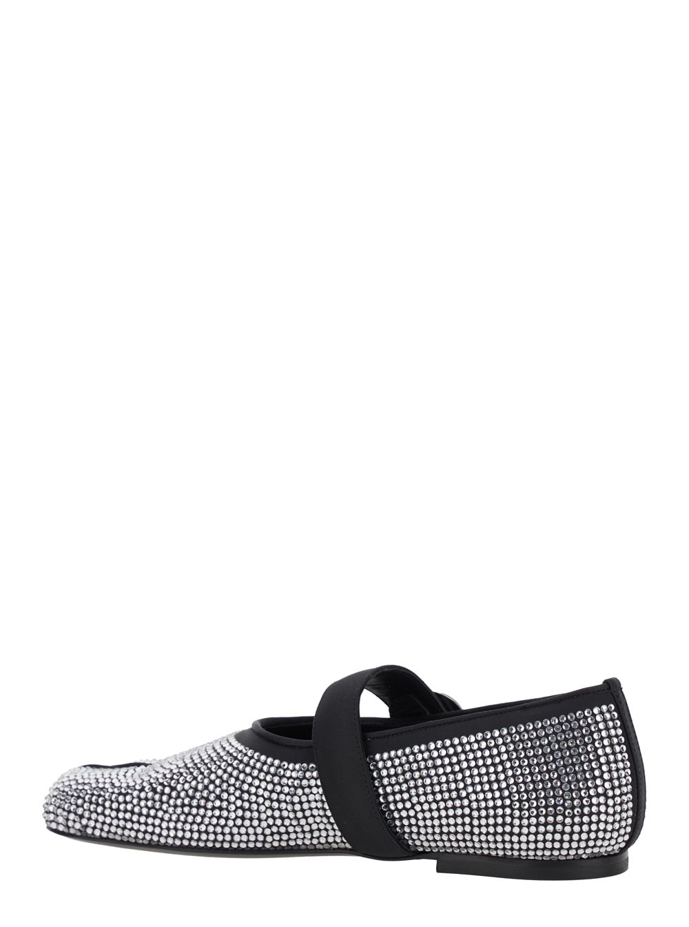 Shop Coperni Colette Multicolor Ballet Flats With Five-toe Design And All-over Applied Crystals In Tech Fabric