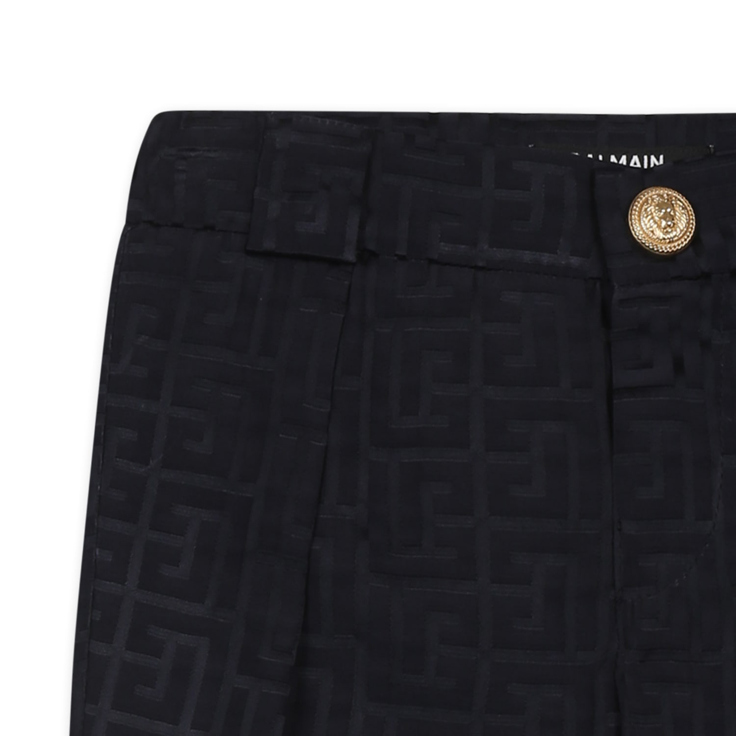 Shop Balmain Blue Trousers For Baby Boy With Maze