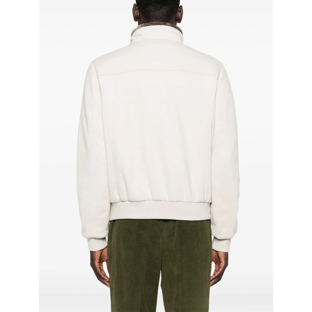 Moorer Long-sleeved Stand-up Collar Jacket In Neutral