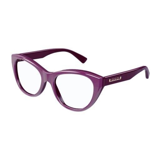 Shop Gucci Cat-eye Glasses In 006 Burgundy Burgundy Tra