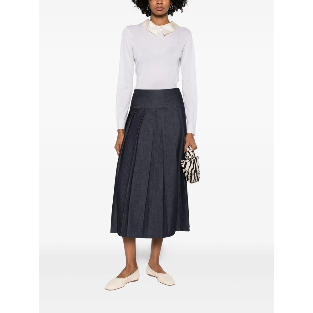 Fabiana Filippi Classic-collar Sweater In White