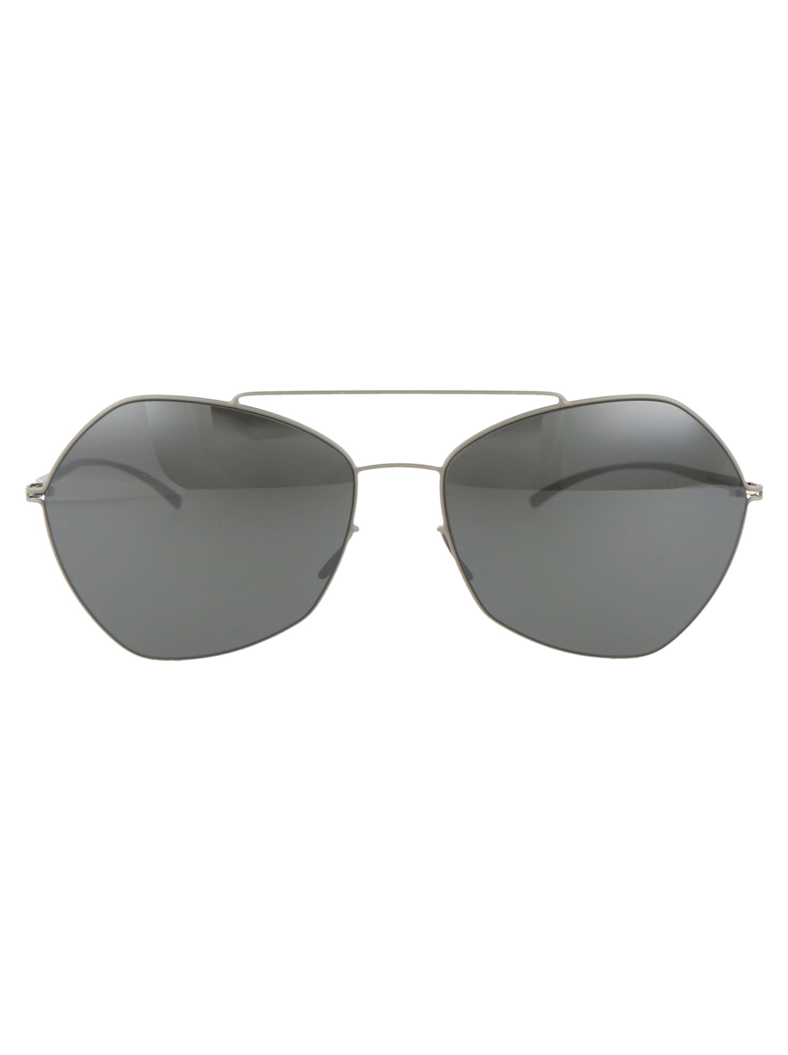 Shop Mykita Mmesse012 Sunglasses In 278 E11 Light Grey Mirror Black