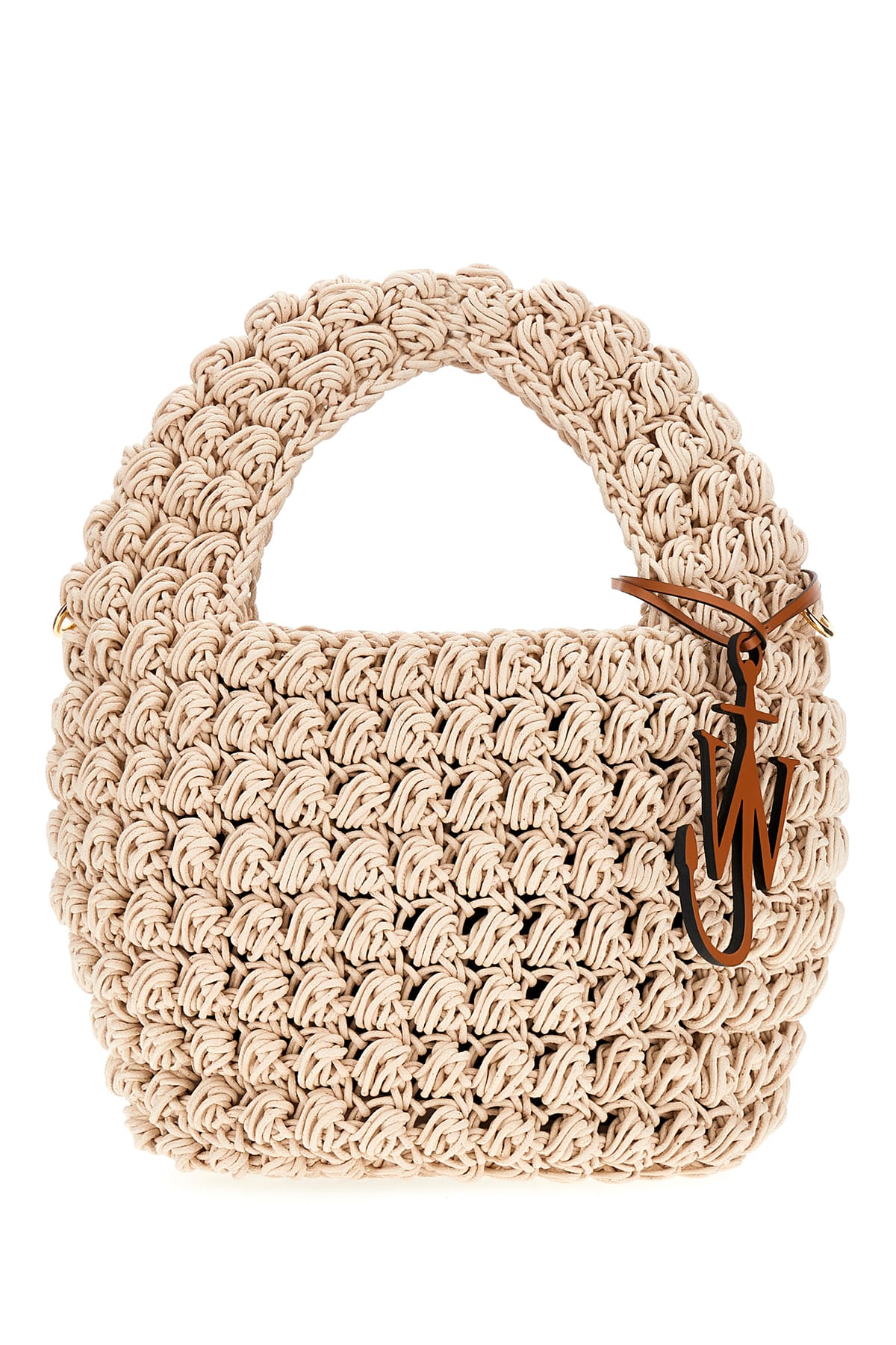 JW ANDERSON SAND COTTON POPCORN HANDBAG 