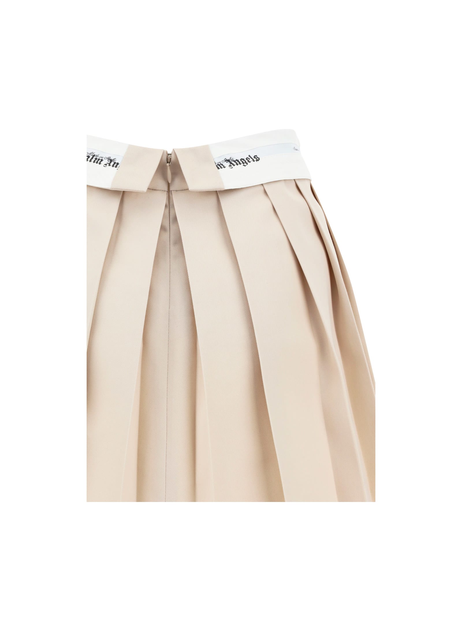 Shop Palm Angels Chino Skirt In Beige