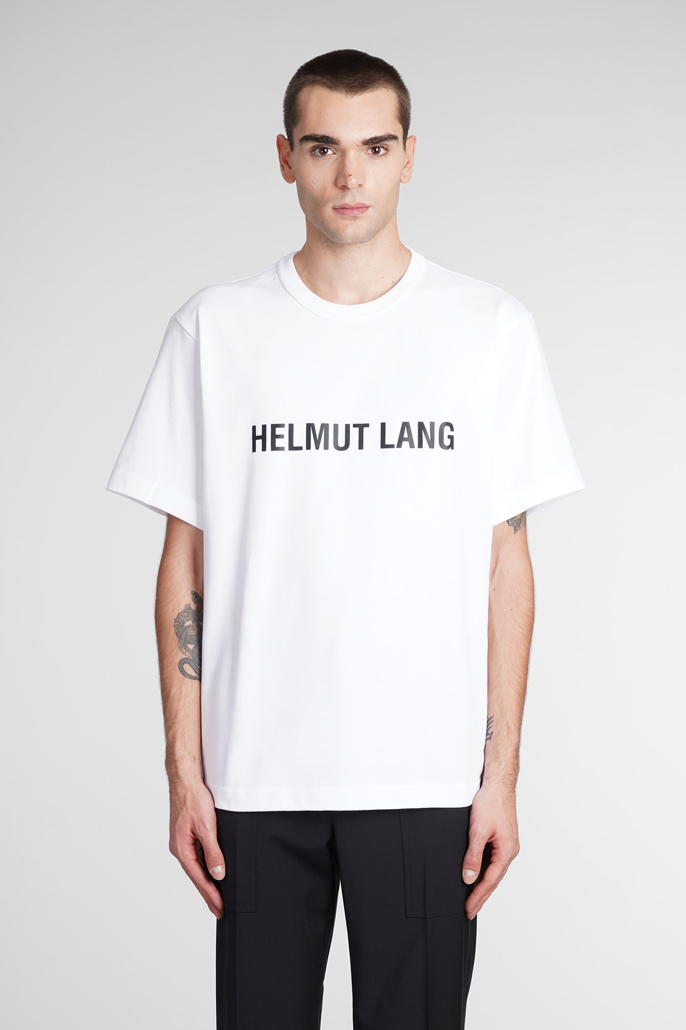 HELMUT LANG T-SHIRT IN WHITE COTTON