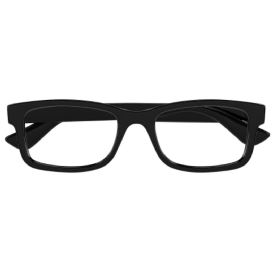 Gucci Rectangle Logo Lens Frame In Black-black-transparent