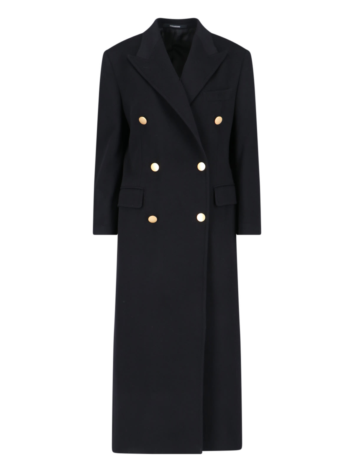 Shop Tagliatore Caitlyn Double-breasted Maxi Coat In Black