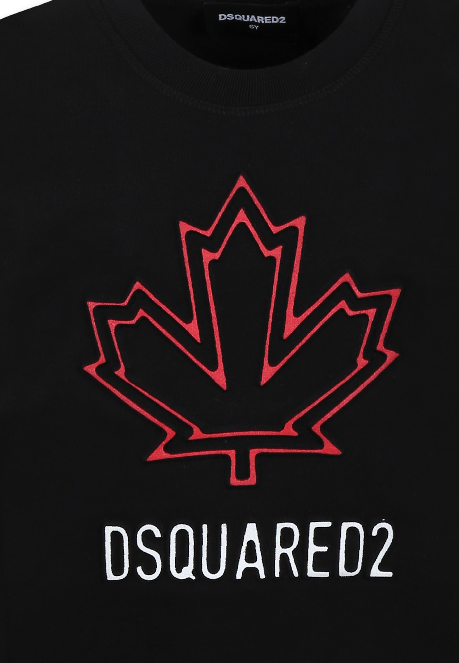 Dsquared2 Black Sweatshirt For Boy With Logo In Black
