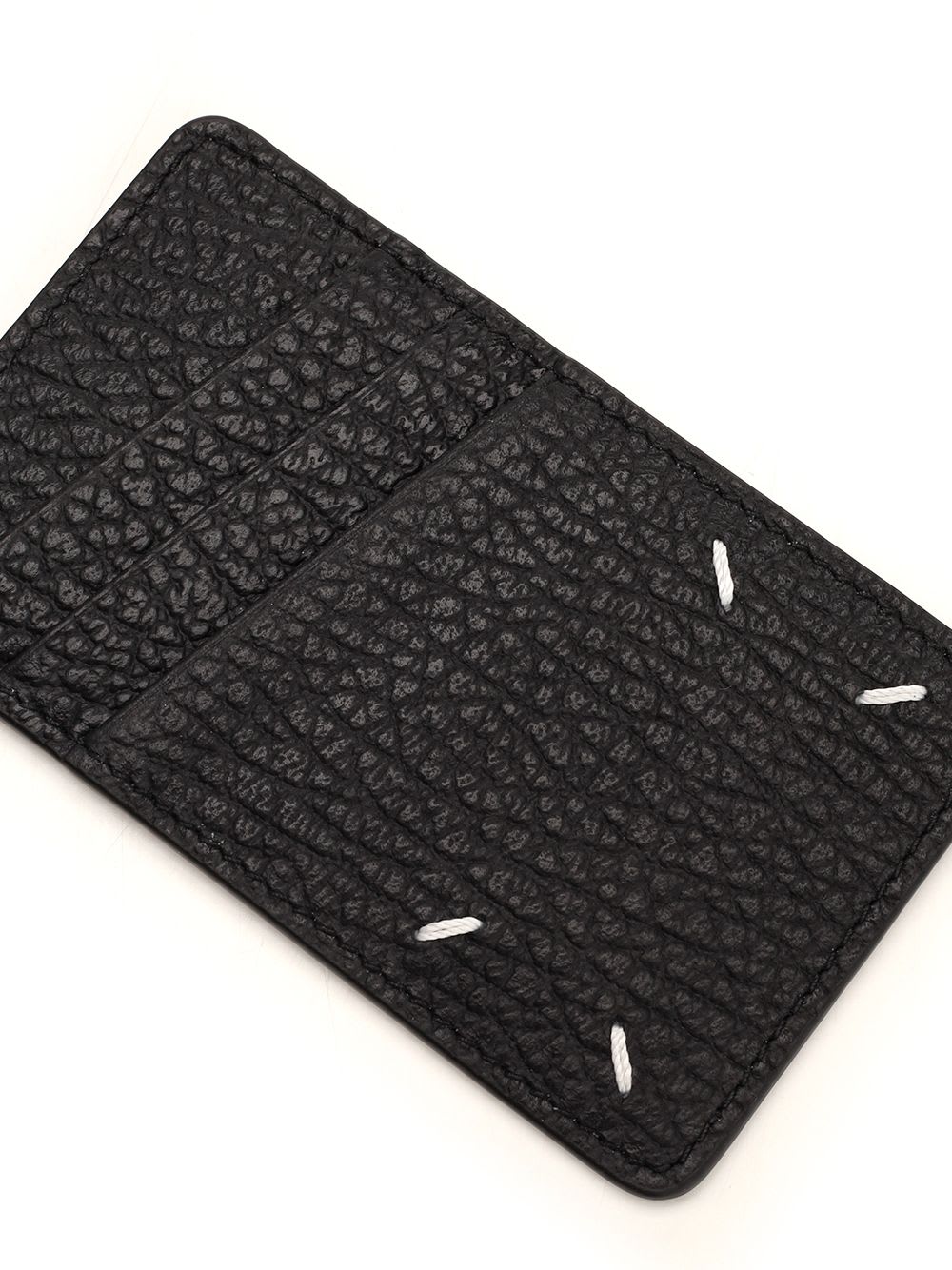 Shop Maison Margiela Four Stitches Card Holder In Black