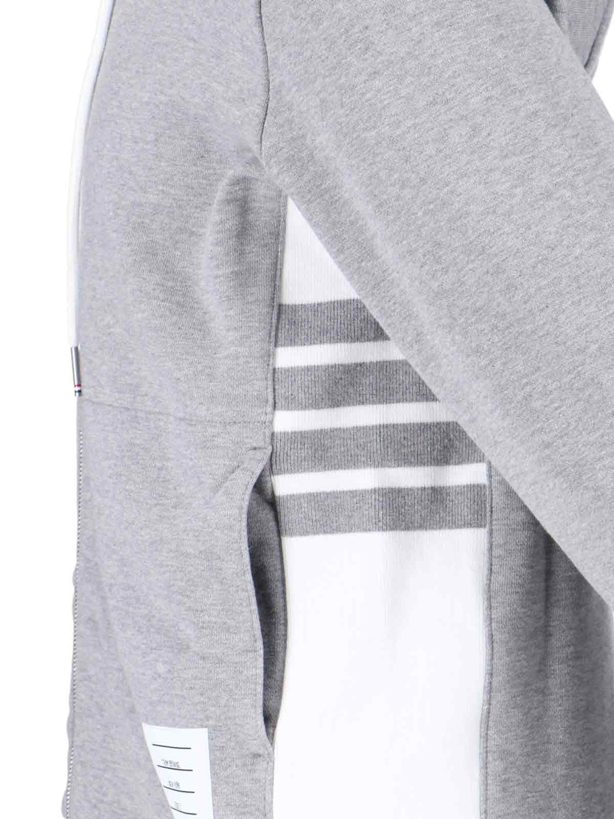 Thom Browne Felpa In Cotone Grigio Uomo In Gray