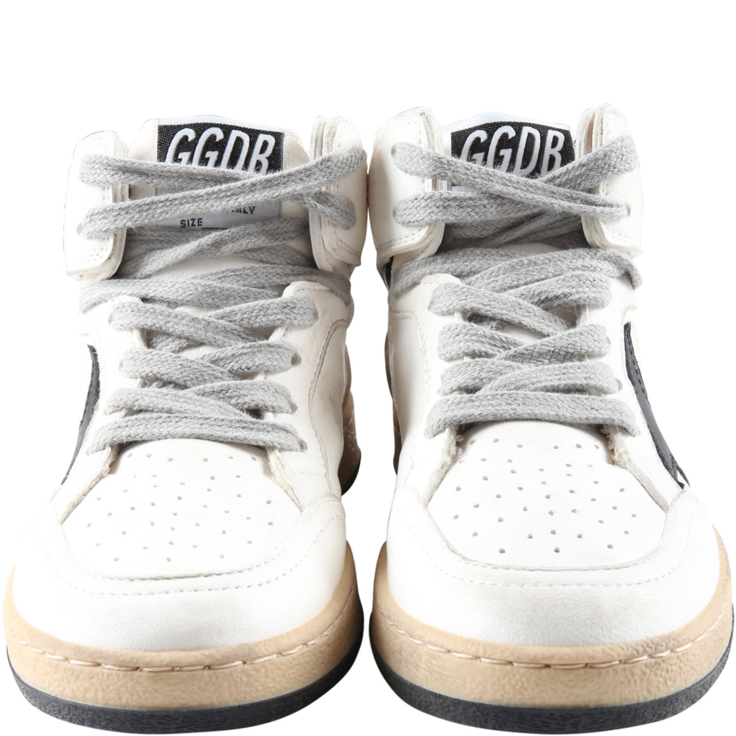 Shop Golden Goose White Sneakers For Boy With Star And Logo