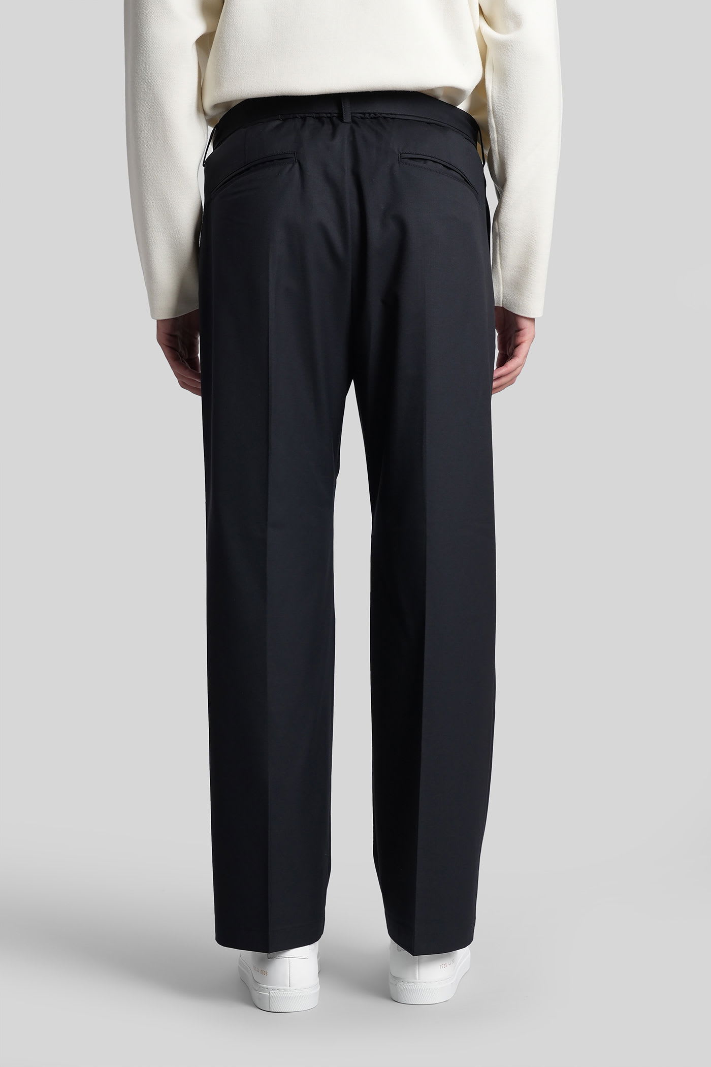 Attachment Pants In Blue Polyester In Blue