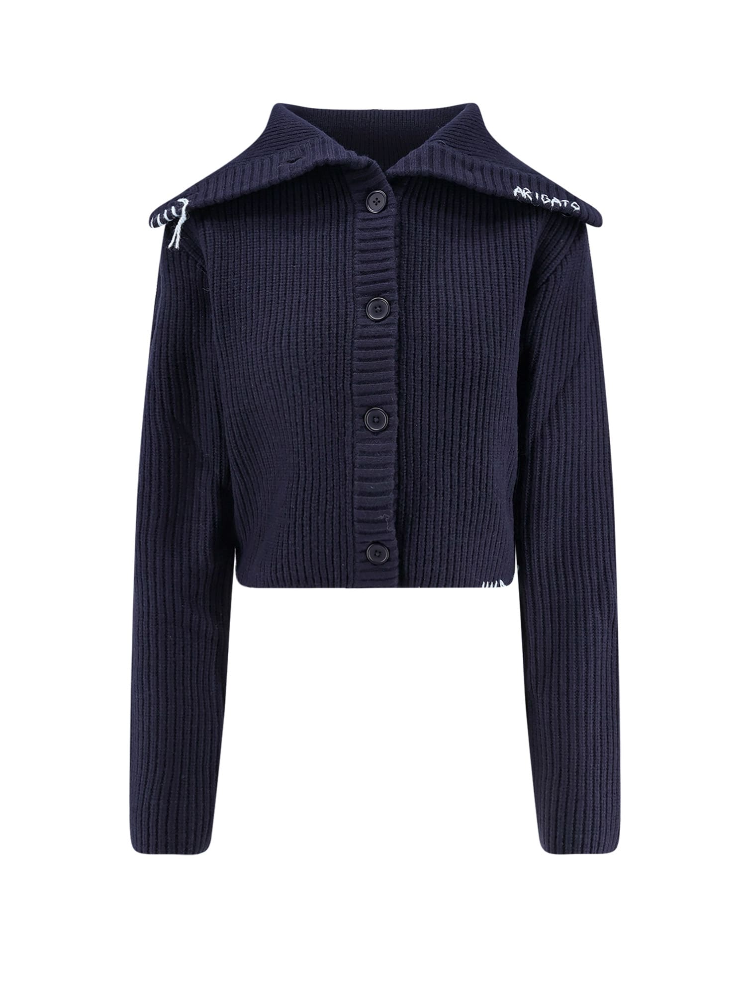 Axel Arigato Women Celin Ribbed Wool Blend Cardigan In Blue
