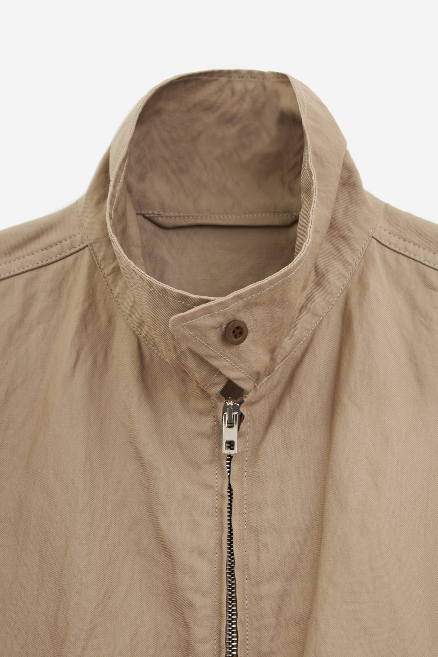Shop Lemaire Zipped Blouson Jacket In Beige