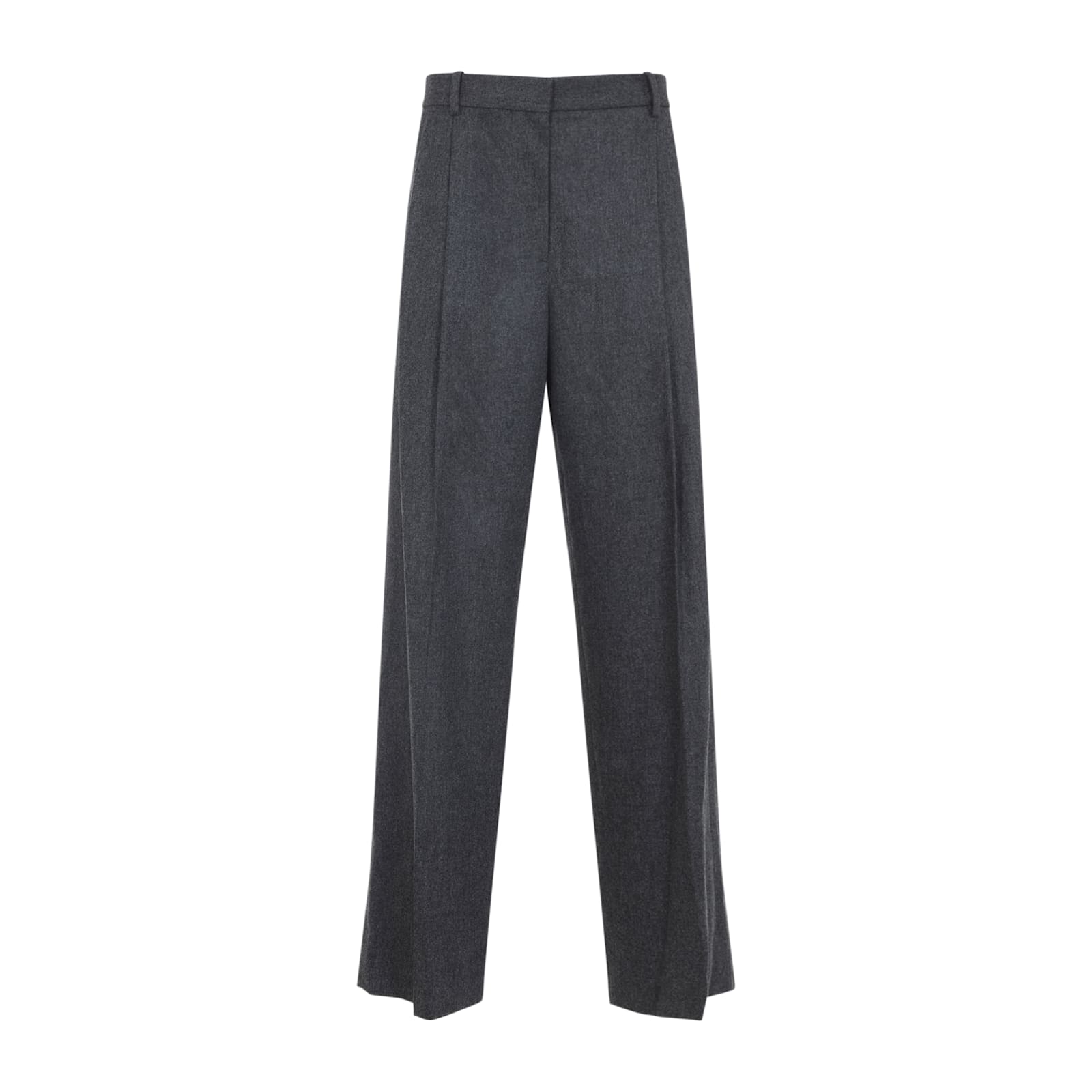 Khaite Wool Straight-leg Trousers In Blue