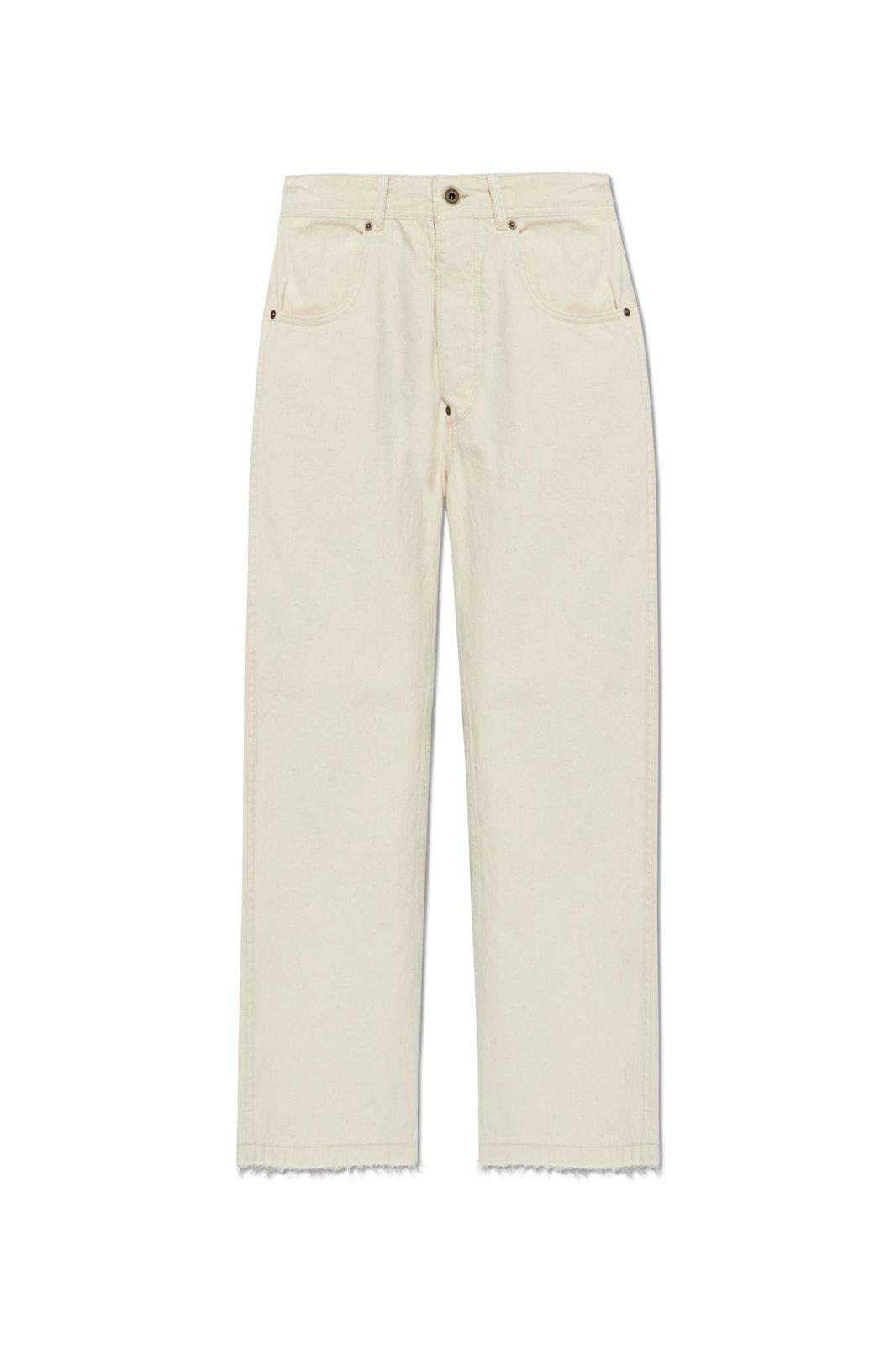 Buckle-detailed Straight-leg Jeans