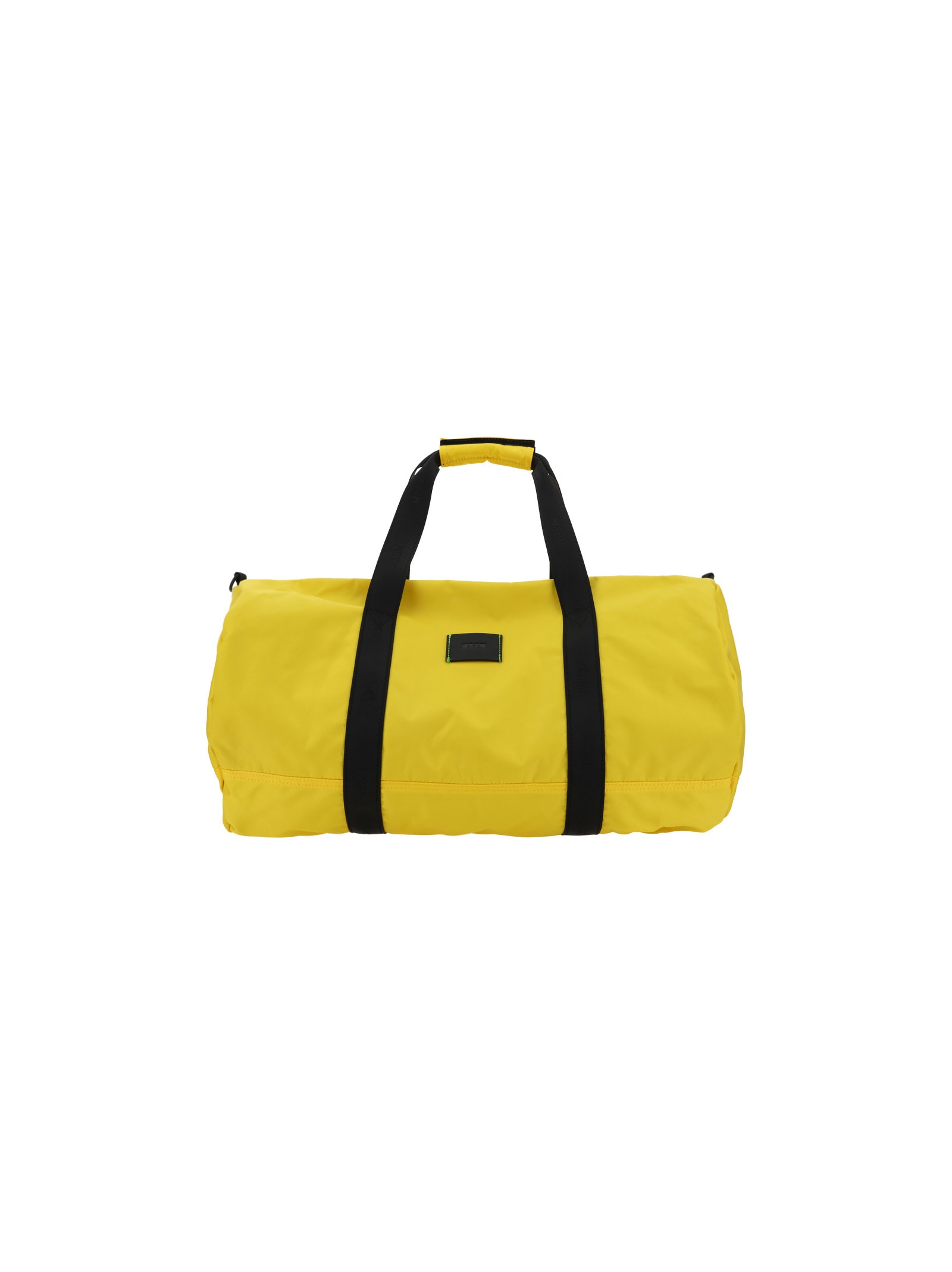 Msgm Sports Duffle Bag In Yellow
