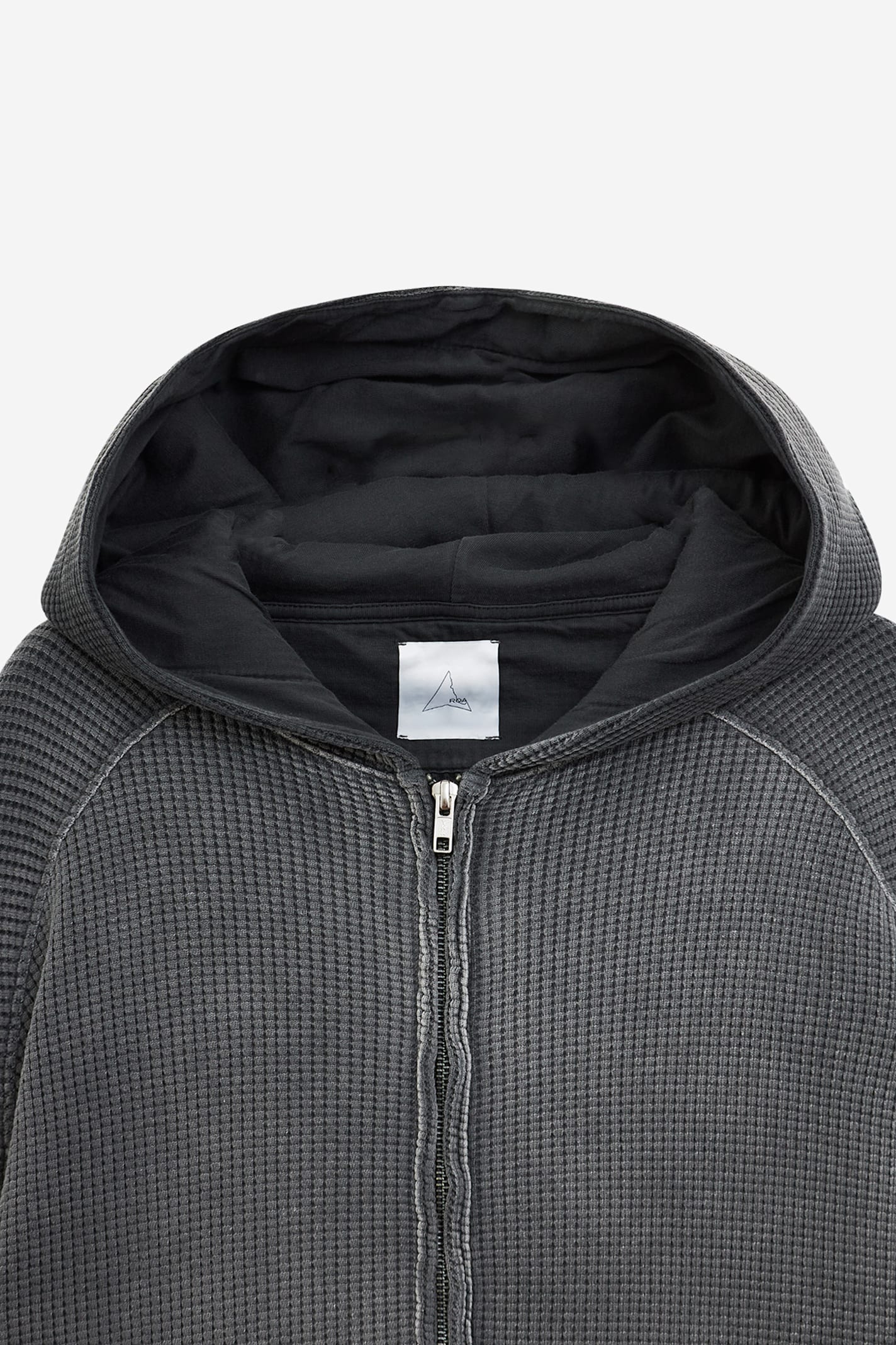 Roa Bee Sun Faded Zip Up Sweatshirt In Black