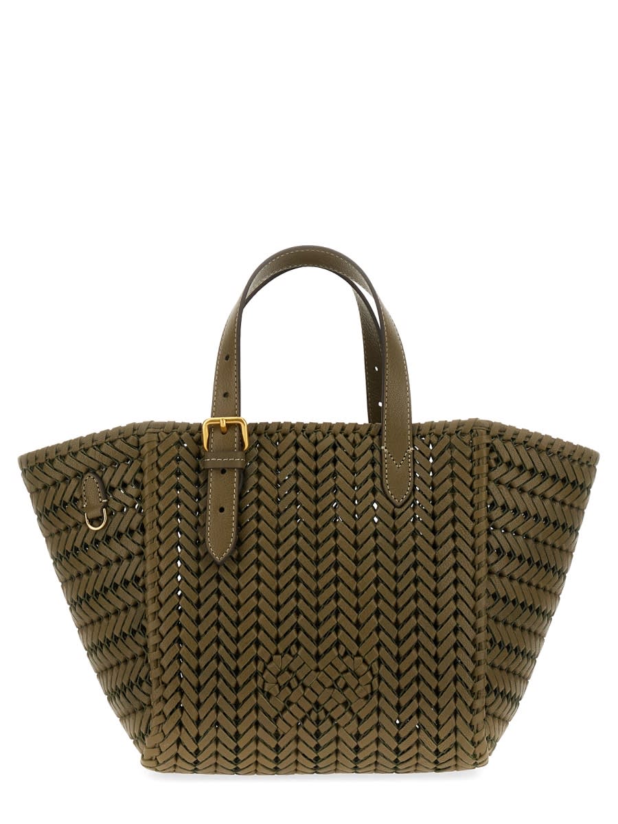 Shop Anya Hindmarch Neeson Square Bag In Military Green