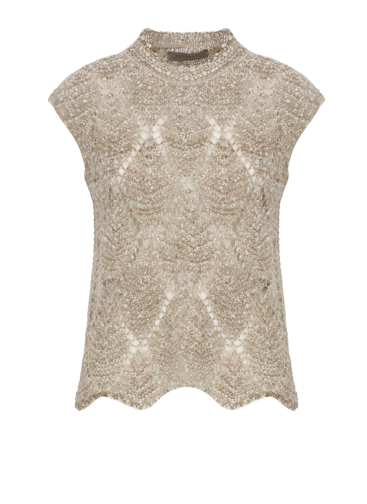 D Exterior Wool Sweater In Brown