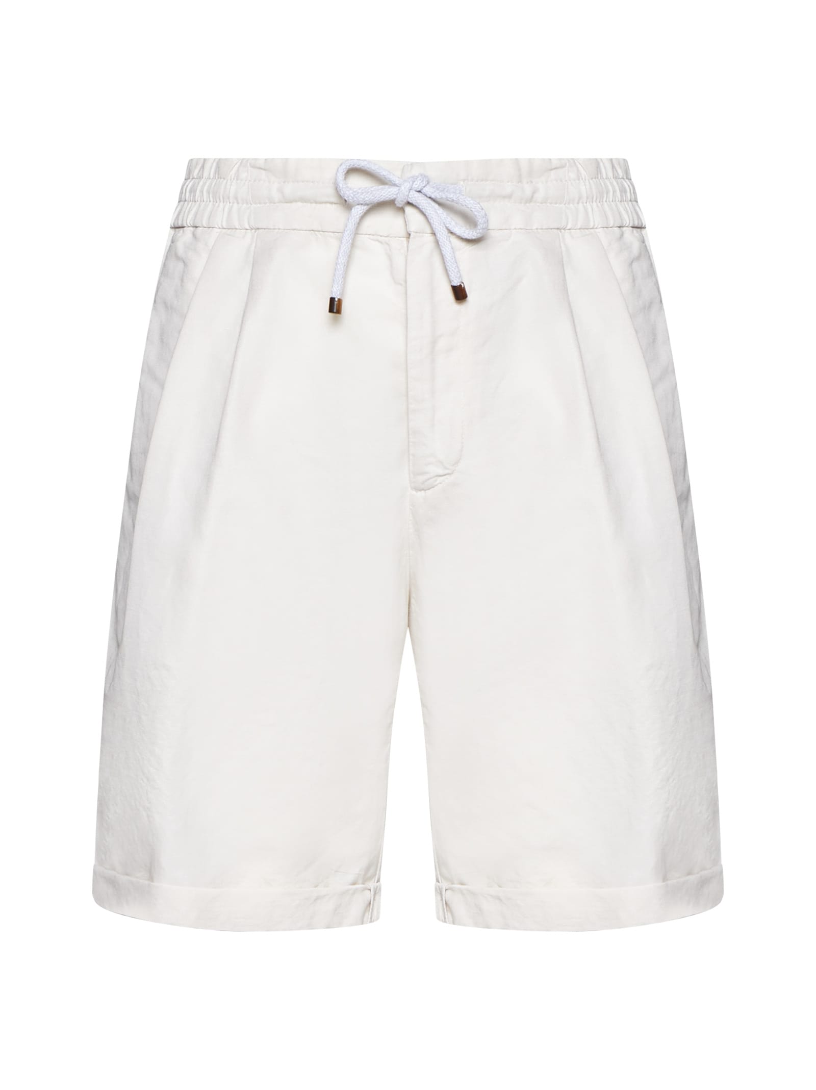 Shop Brunello Cucinelli Shorts In Ivory