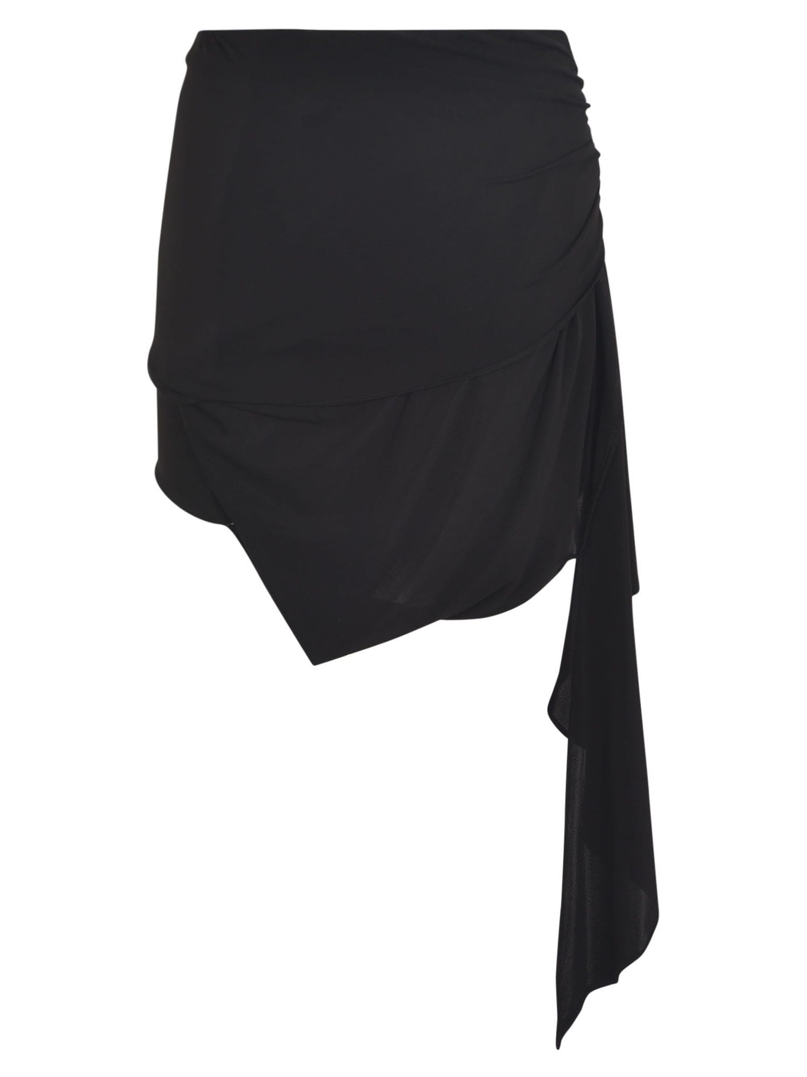 Shop Rev Wrap Short Skirt In Nero