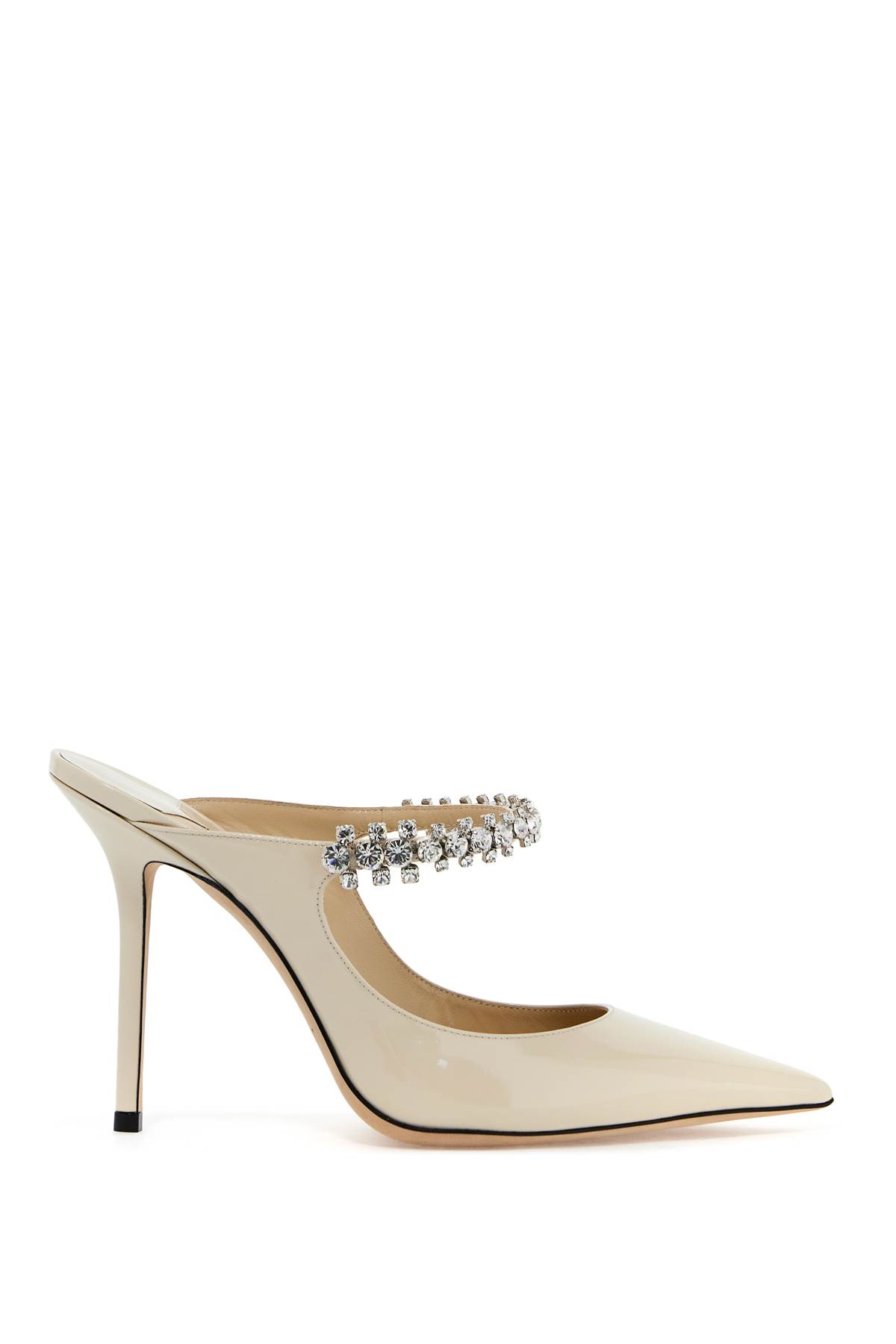 Shop Jimmy Choo Bing Crystal Mules In Linen