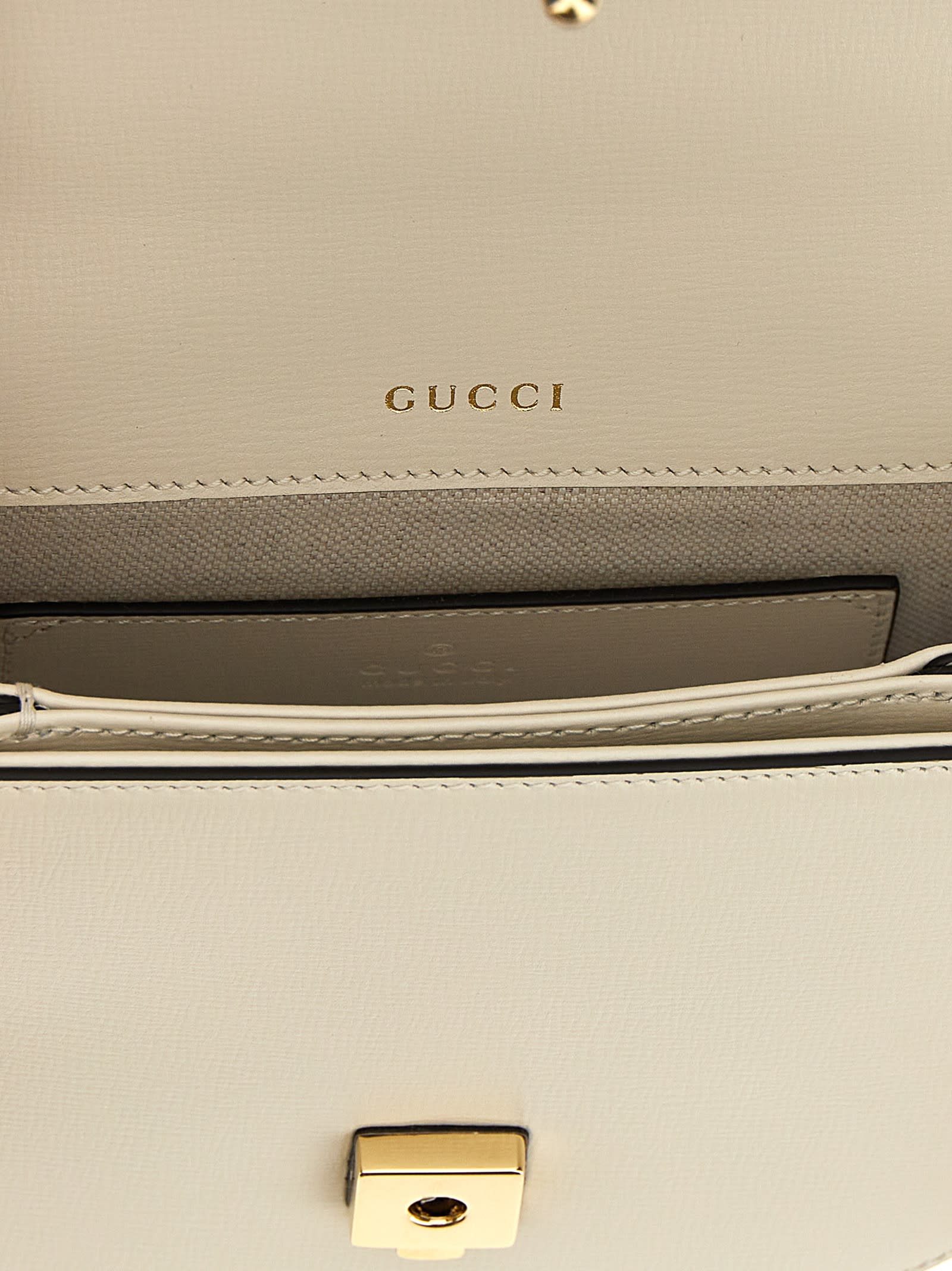 Shop Gucci Horsebit 1955 Mini Handbag In White