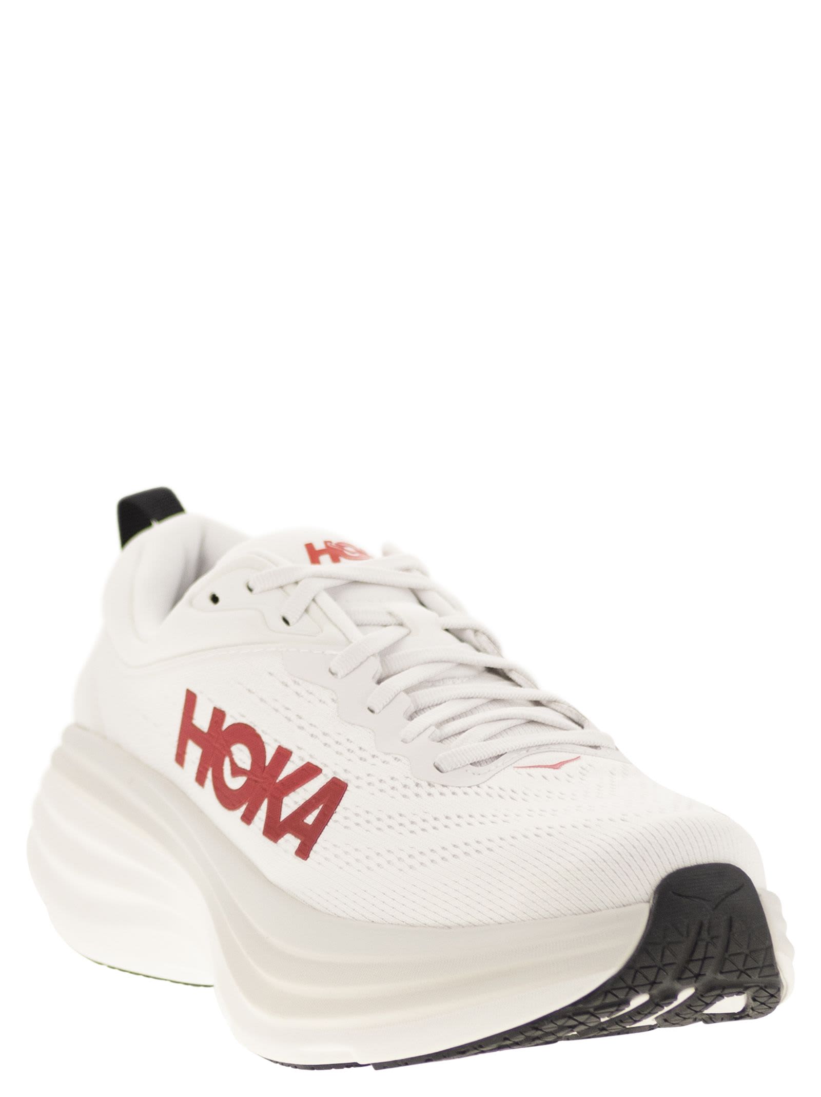 Shop Hoka Bondi 8 - Ultra-shortened Sports Shoe In White