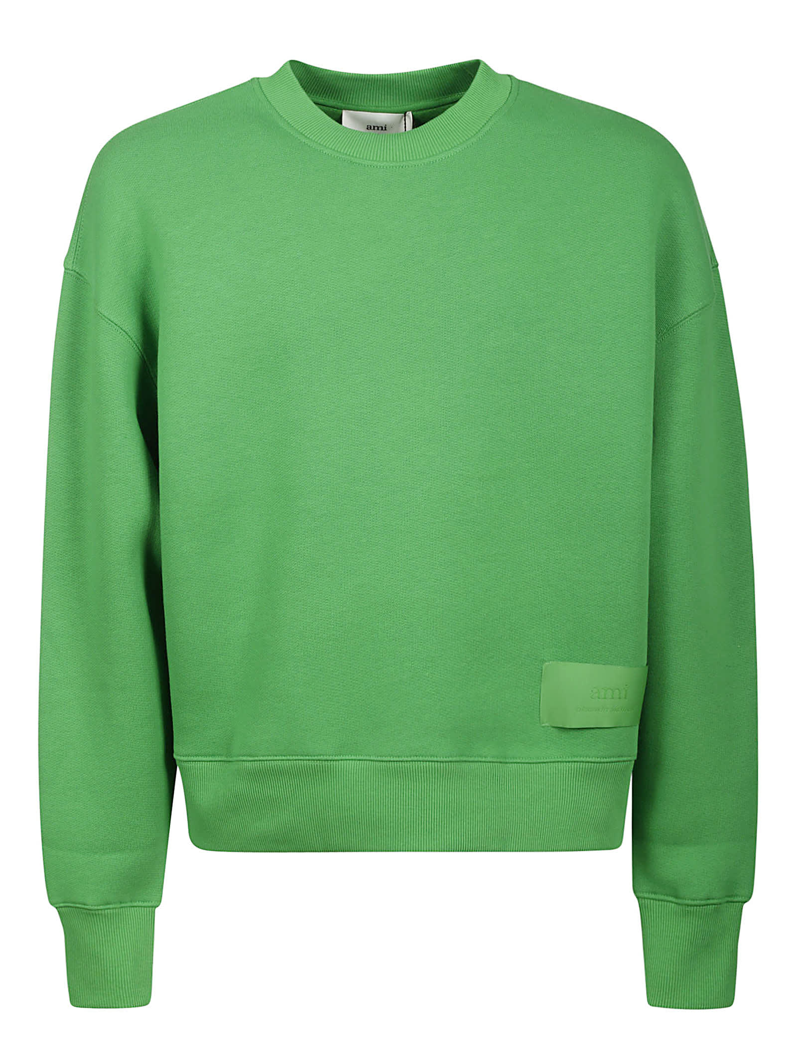Ami Alexandre Mattiussi Sweatshirt Satin Label In Green