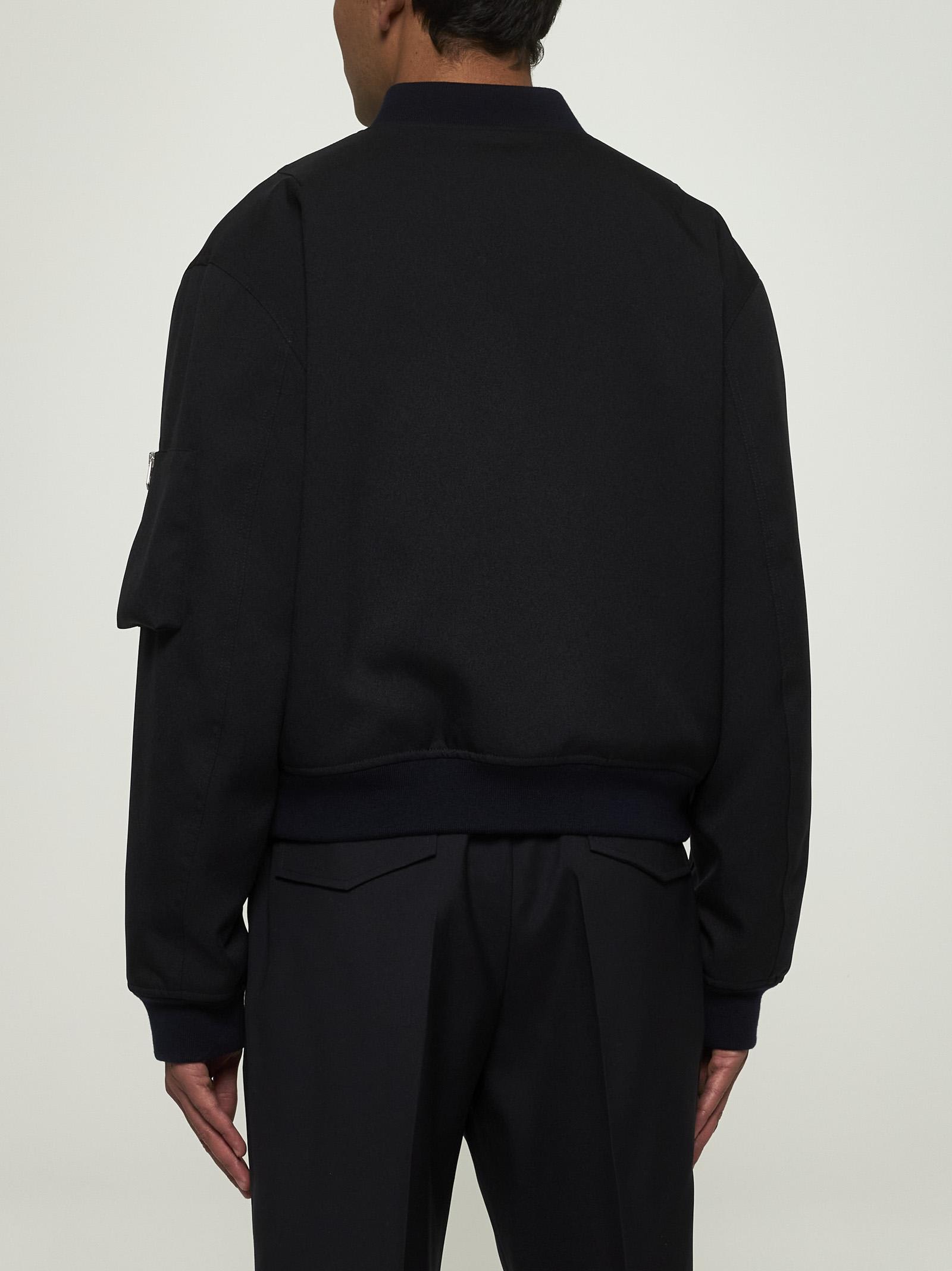 Jil Sander Navy Padded Bomber Jacket In Blue