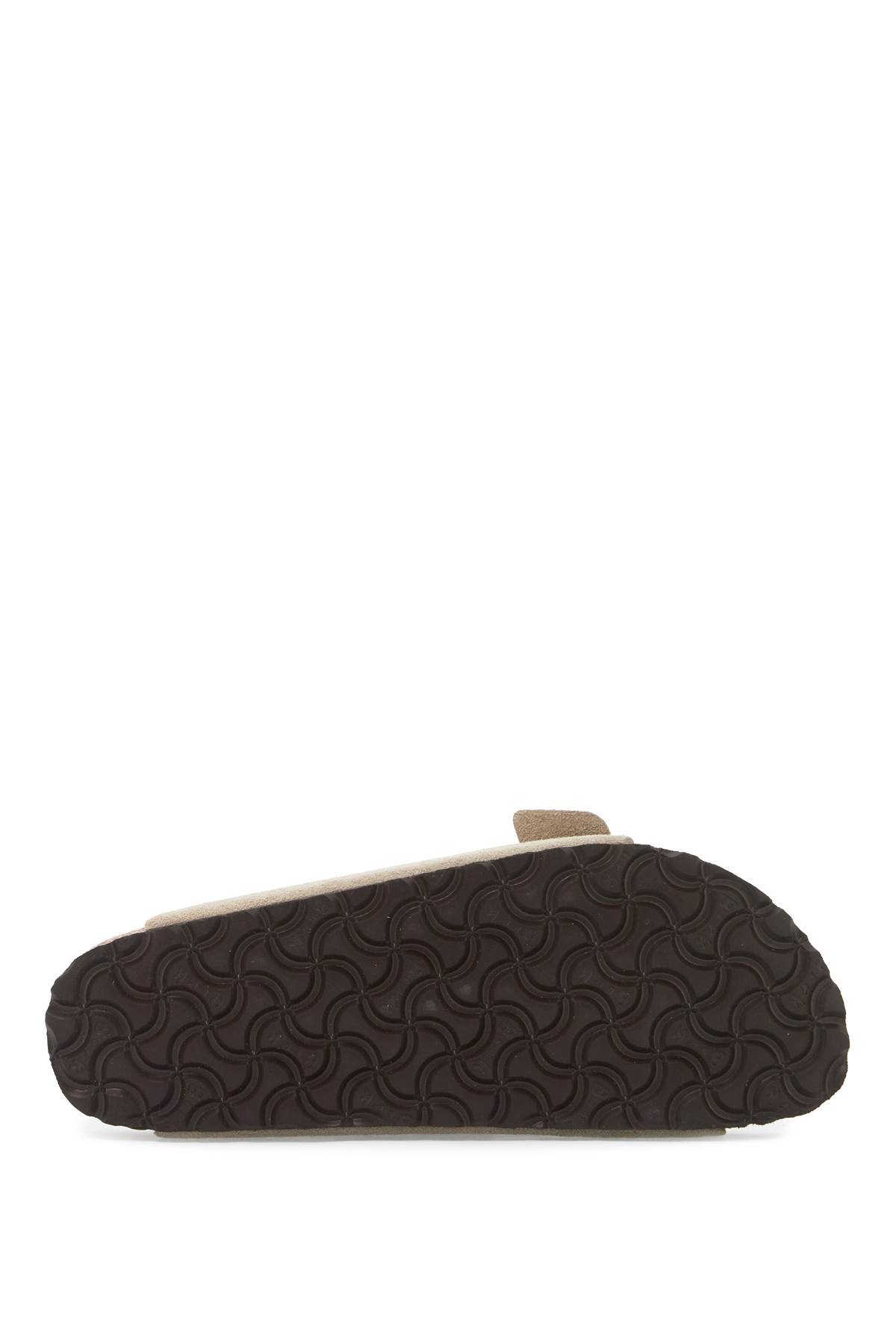 Shop Birkenstock Arizona Suede Sandals In Beige