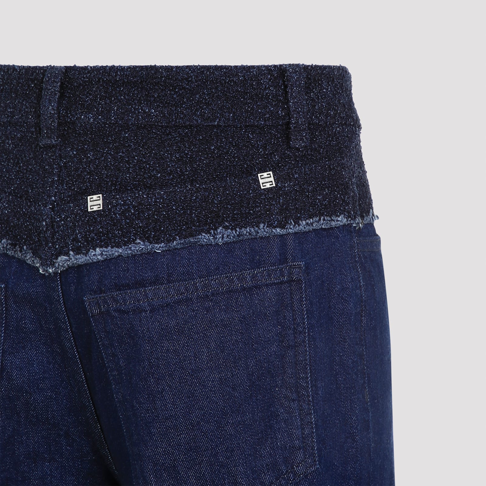 Shop Givenchy Cotton Jeans In Indigo Blue