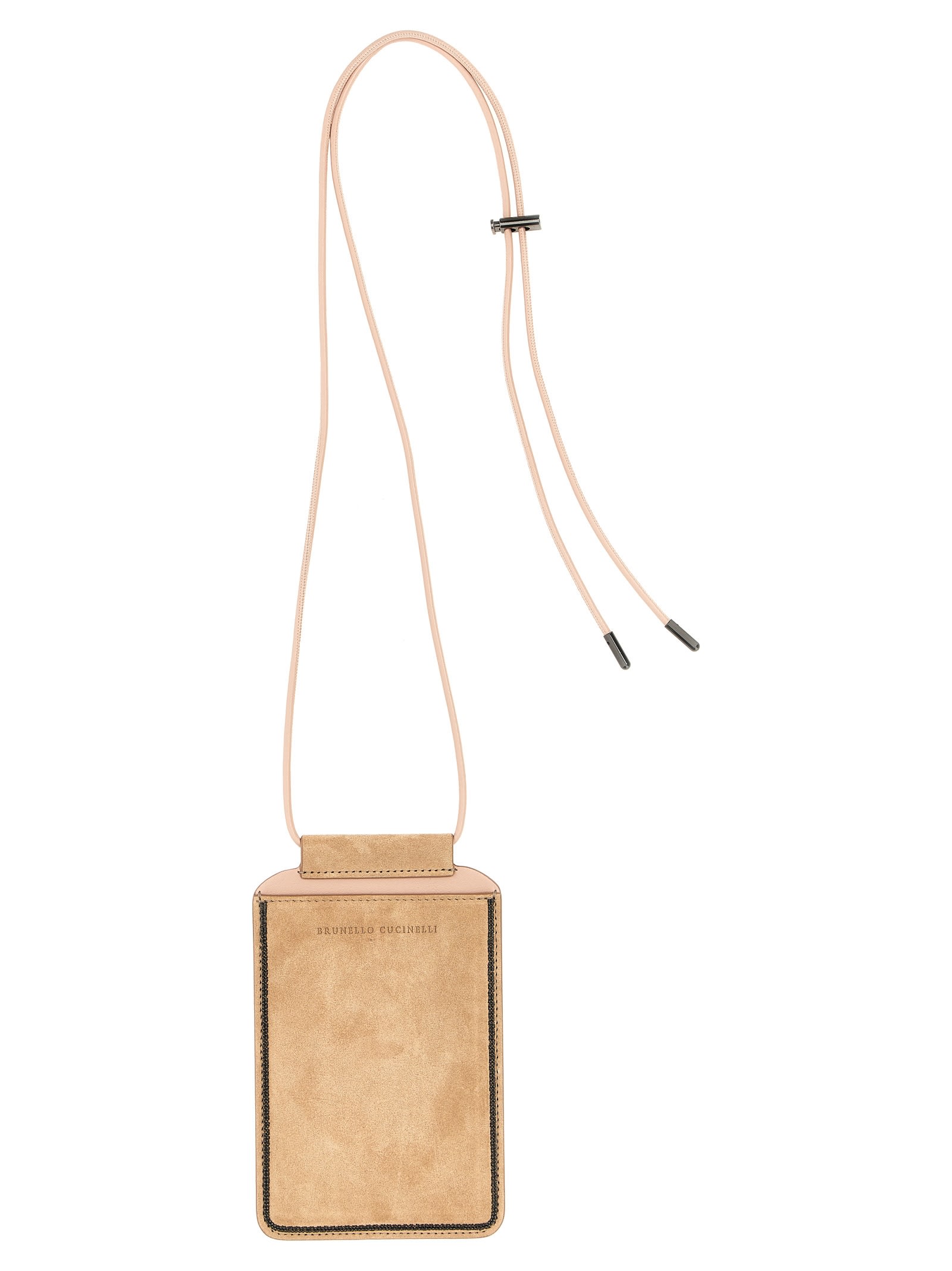 Shop Brunello Cucinelli Shiny Trim Smartphone Holder In Pink