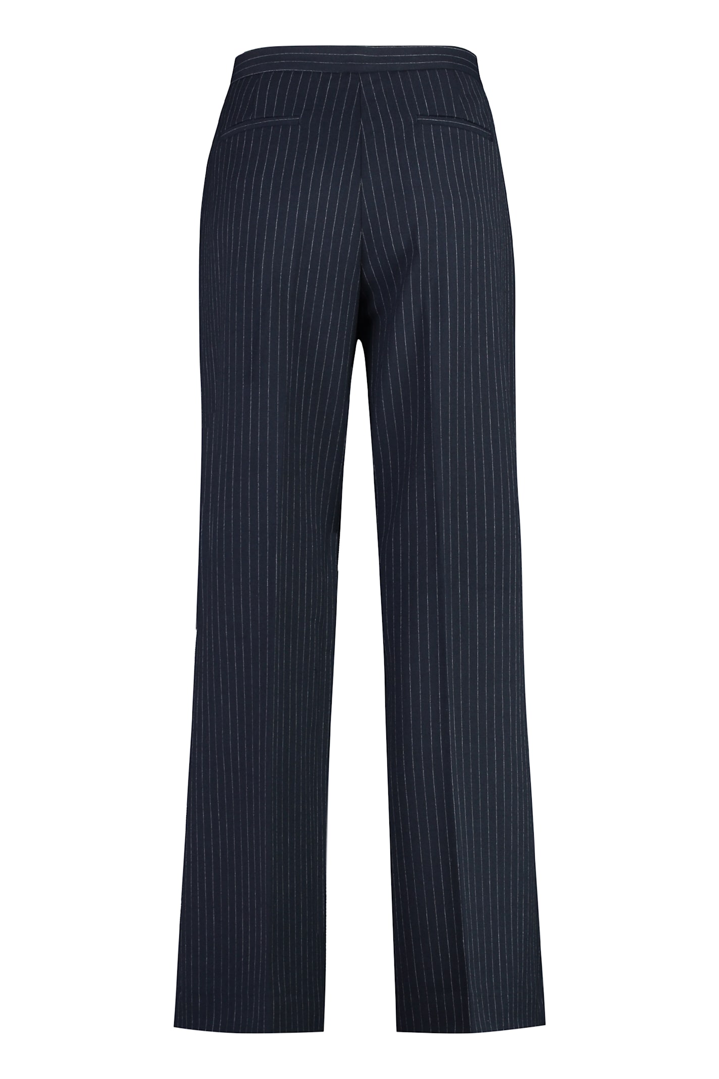 Shop Calvin Klein Wool Blend Trousers In Blue