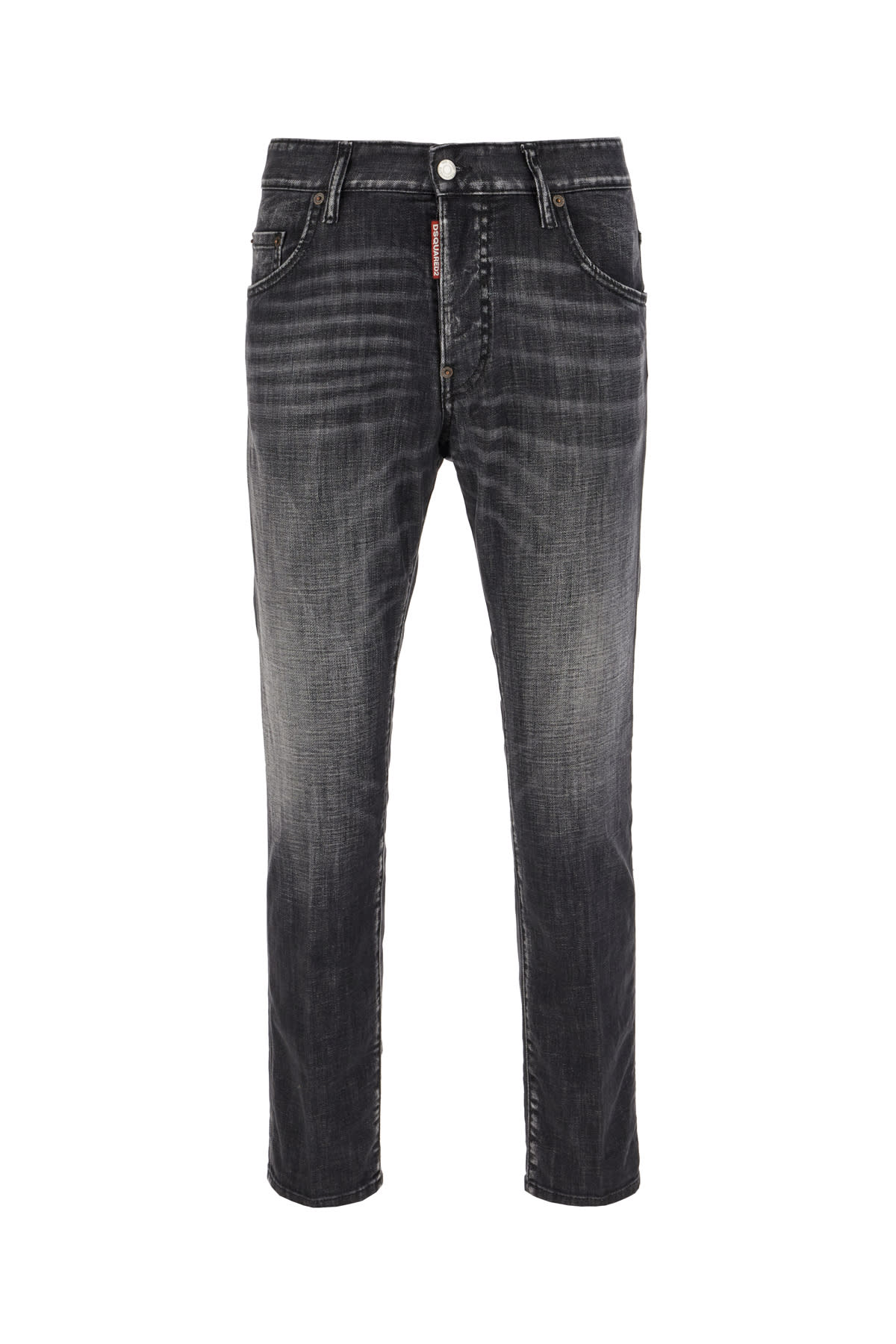 Dsquared2 Charcoal Denim Jeans In Black