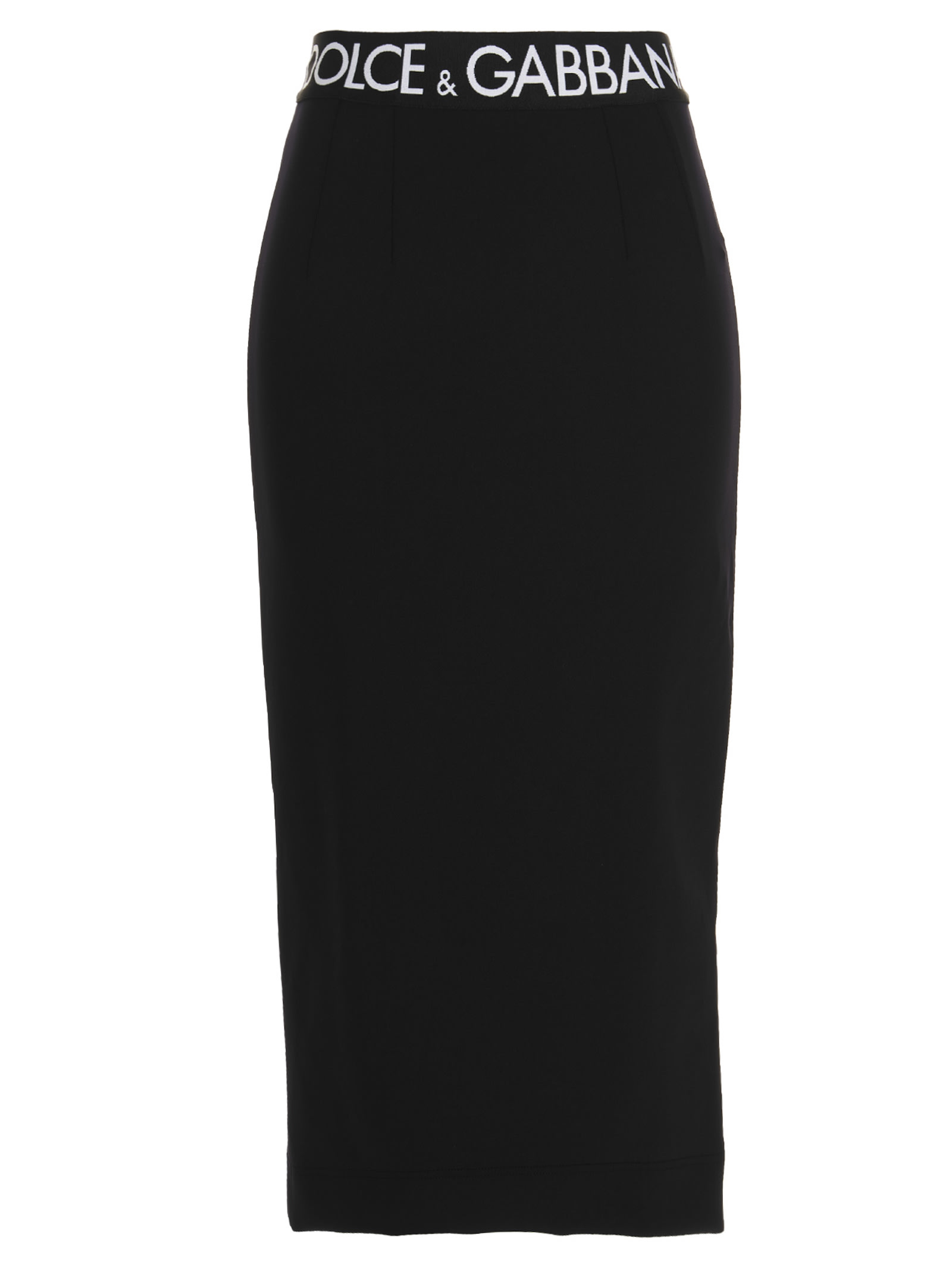 Shop Dolce & Gabbana Logo Elastic Skirt