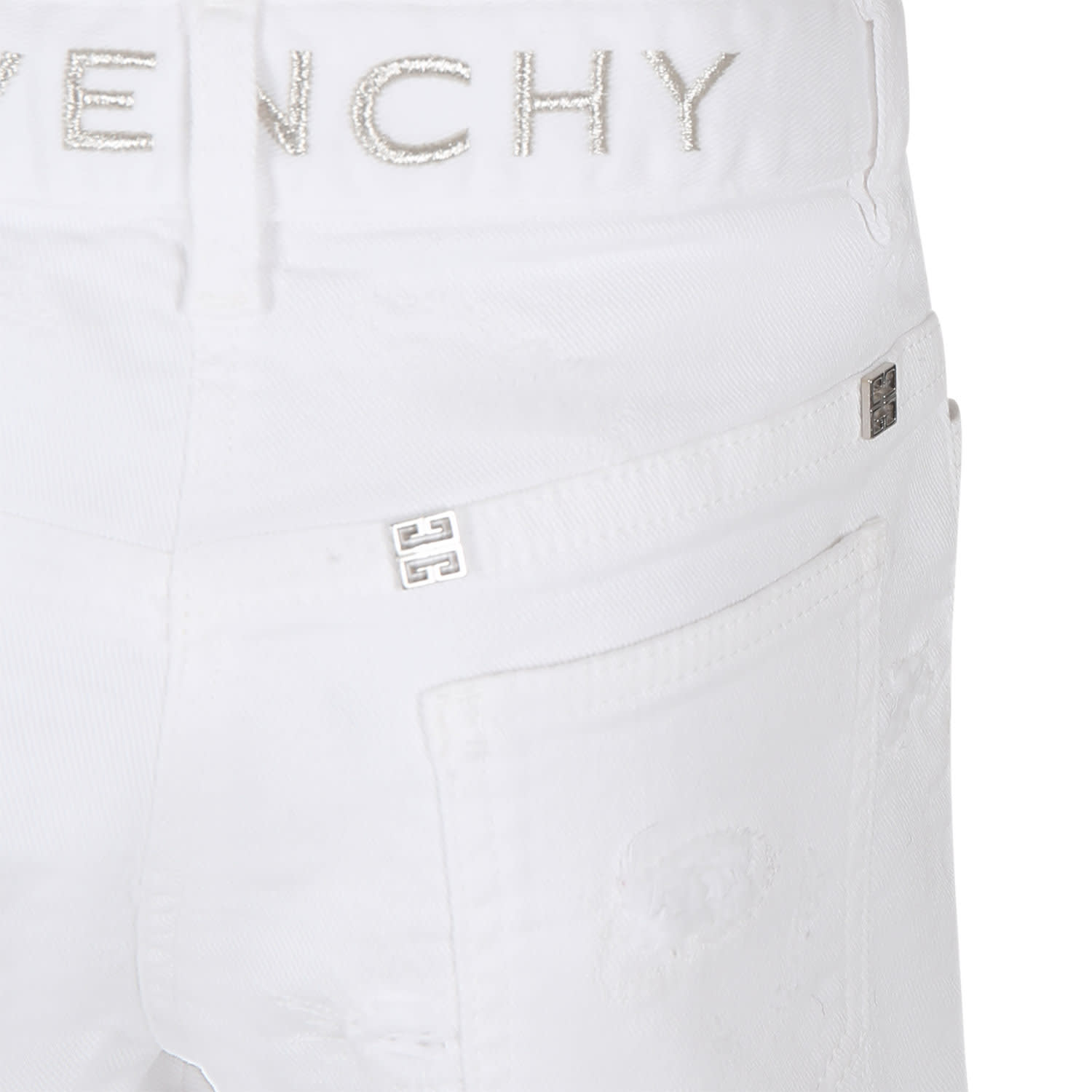 Shop Givenchy White Shorts For Girl With Logo